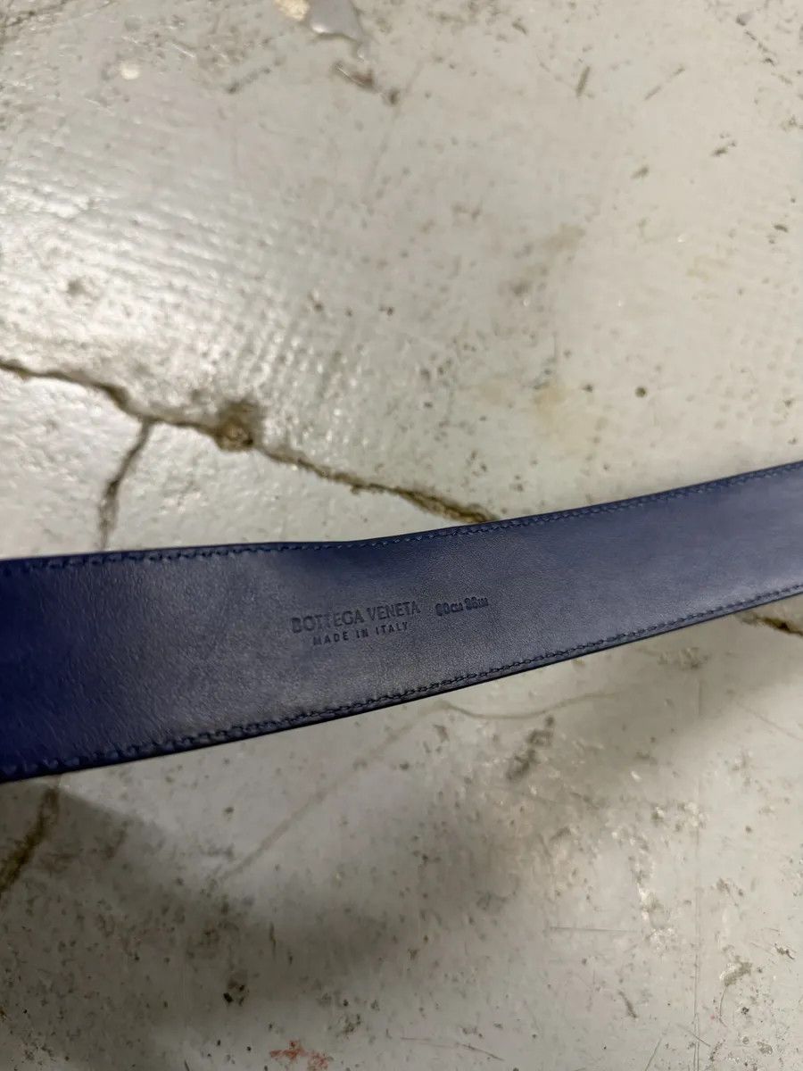 Bottega Veneta Bottega Venetta Woven Leather Navy Belt Size ONE SIZE - 6 Thumbnail