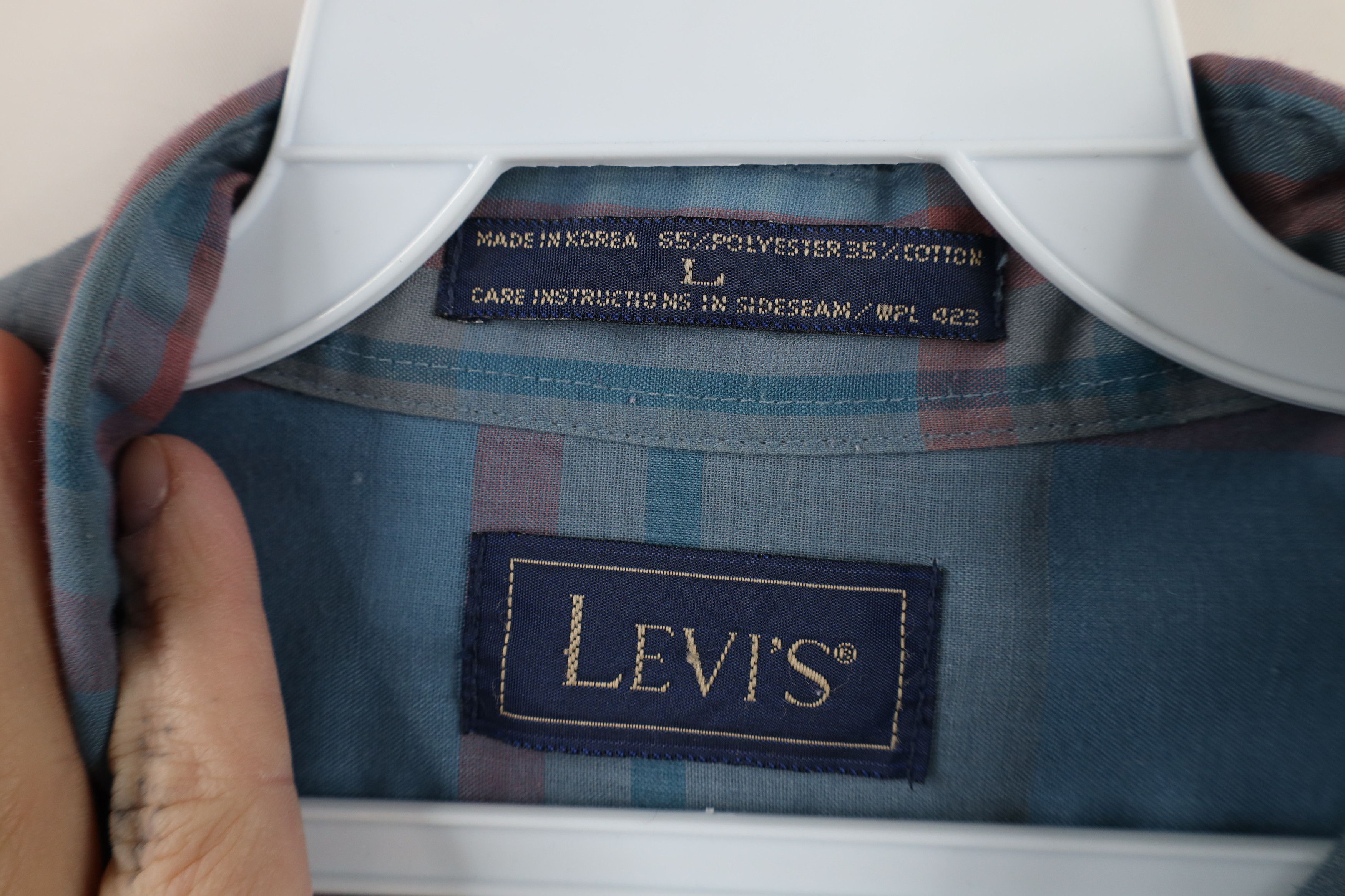Levi's × Vintage Vintage 80s 90s Levis Faded Plaid Collared Button Down Shirt Size US L / EU 52-54 / 3 - 8 Thumbnail