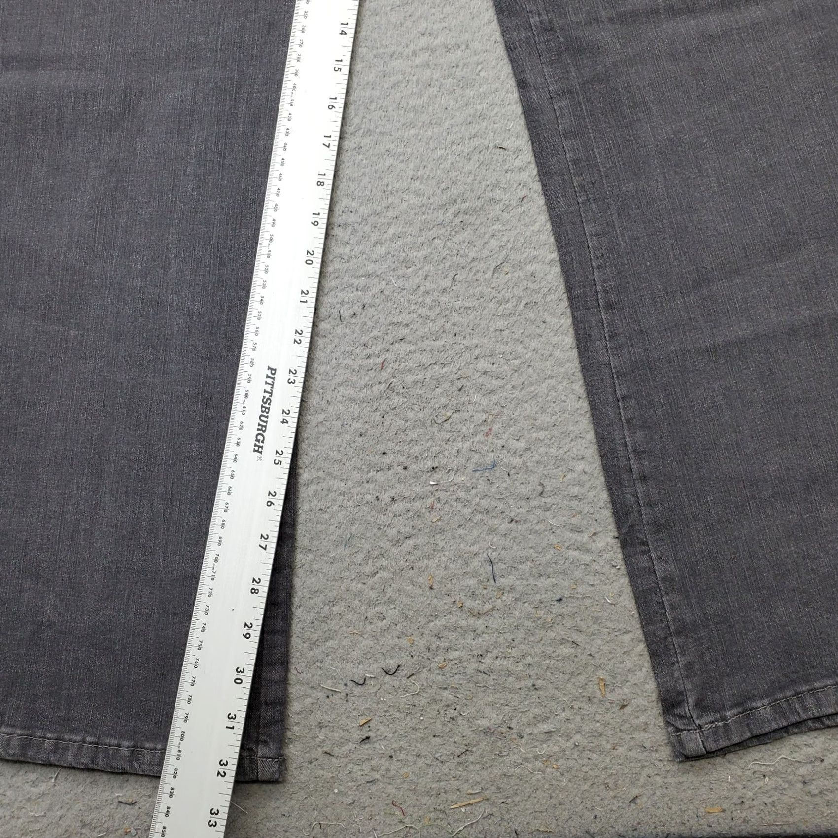 Lee Lee Jeans Womens Size 18 Bootcut Gray Denim Stretch Low Rise Outdoor - 32" Inseam 5-Pocket Modern Regular Fit Size 40" / US 18 - 4 Thumbnail