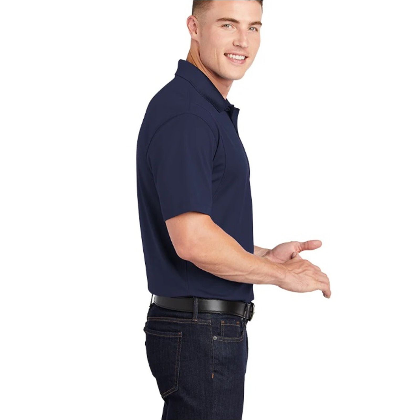The Unbranded Brand Jump Start Men's Dark Navy Cotton Casual Polo Shirt Size 2XL Size US XXL / EU 58 / 5 - 2 Thumbnail