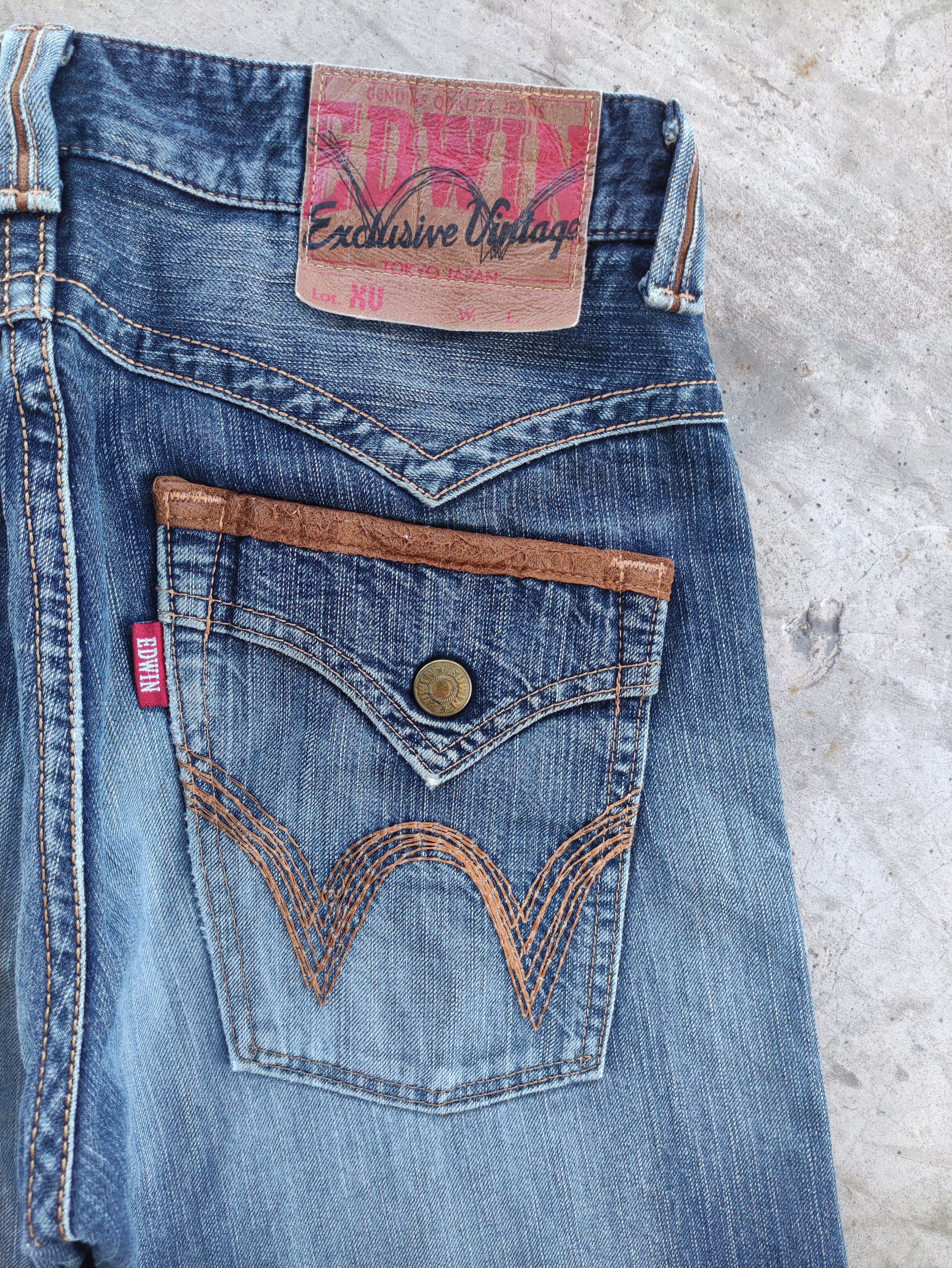 Edwin Vintage Edwin Japan Jean Distressed Faded Denim Pants Size US 37 - 12 Thumbnail