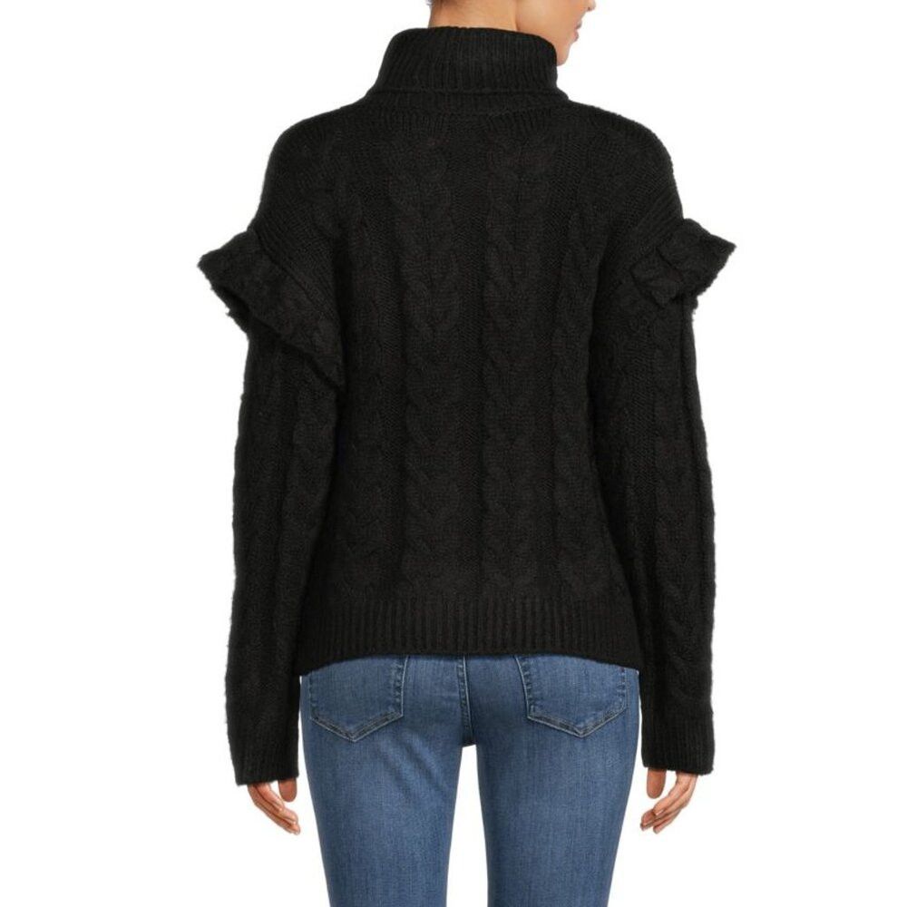 Joe's NWT New $278 Joe's Jeans Ruffle Sleeve Cable Knit Turtlenec Size M / US 6-8 / IT 42-44 - 2 Thumbnail