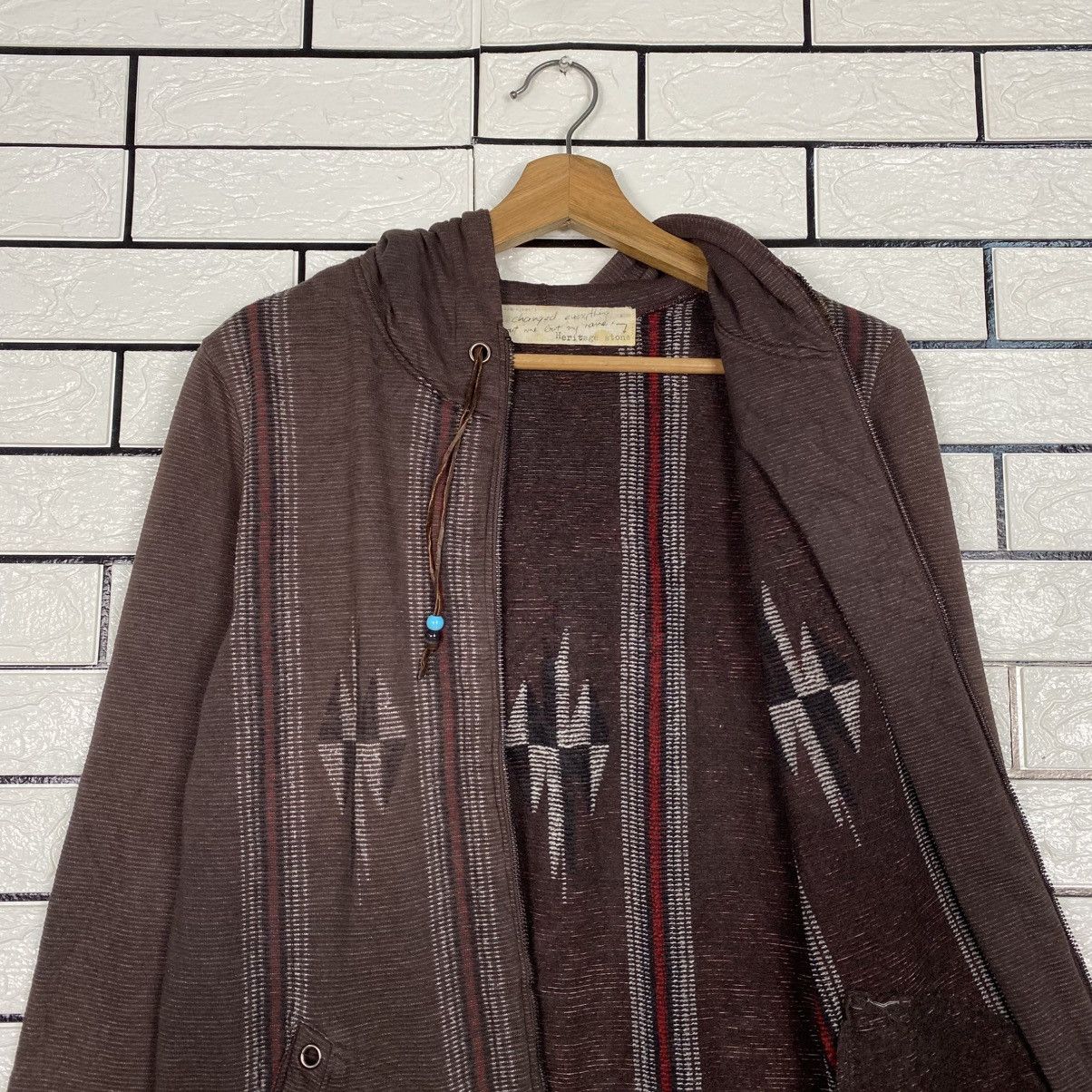 Japanese Brand 📌Herritage Stone Navajo Chimayo Zipper Hoodie Native Design Size US M / EU 48-50 / 2 - 14 Thumbnail