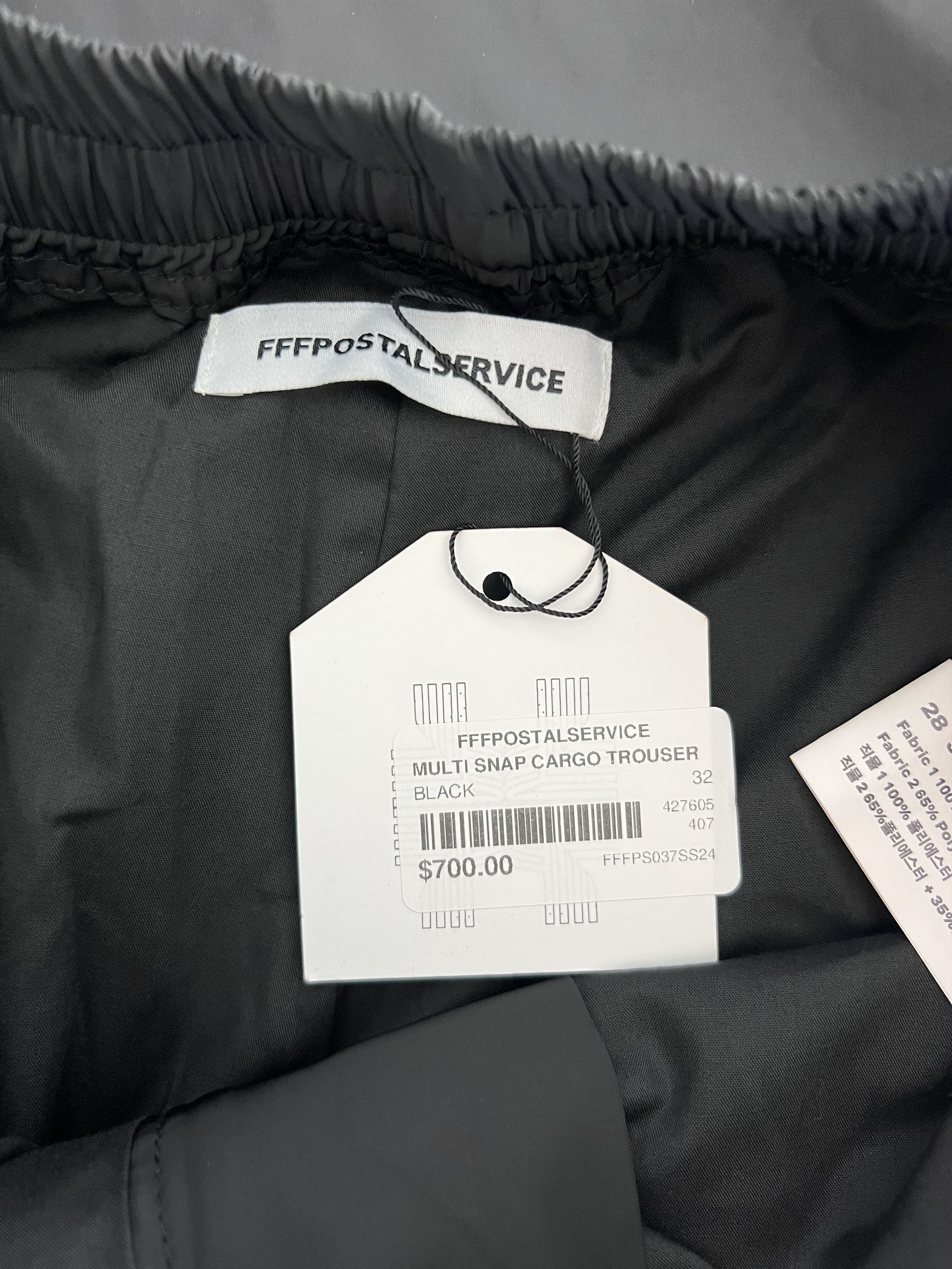 FFFPOSTALSERVICE FFFPOSTALSERVICE Multi Snap Cargo Pants in Black Size US 32 / EU 48 - 7 Thumbnail