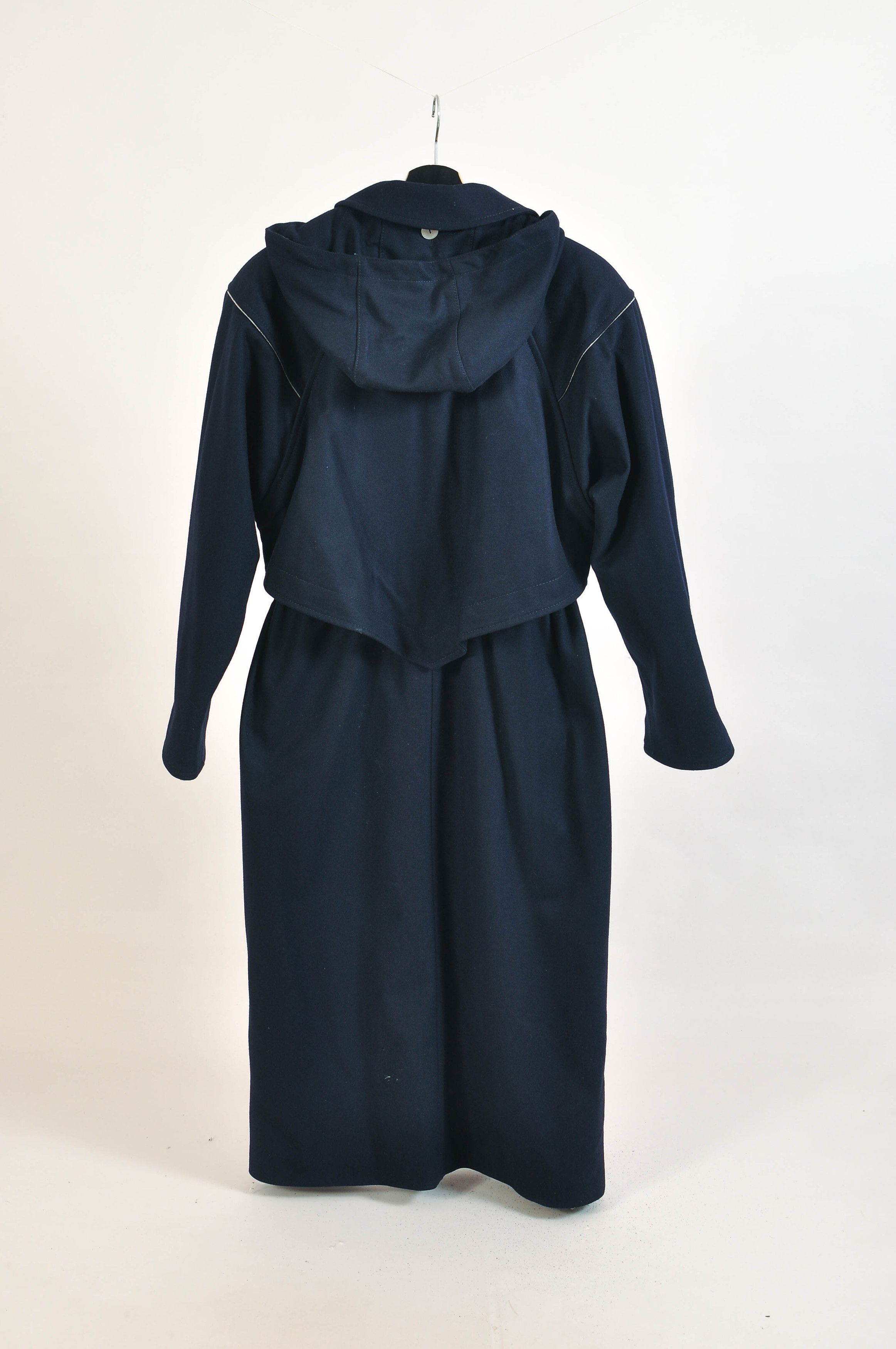 Other Vintage Early 80s Scandia Norse Design Dark Blue Maxi Coat Size M / US 6-8 / IT 42-44 - 4 Thumbnail