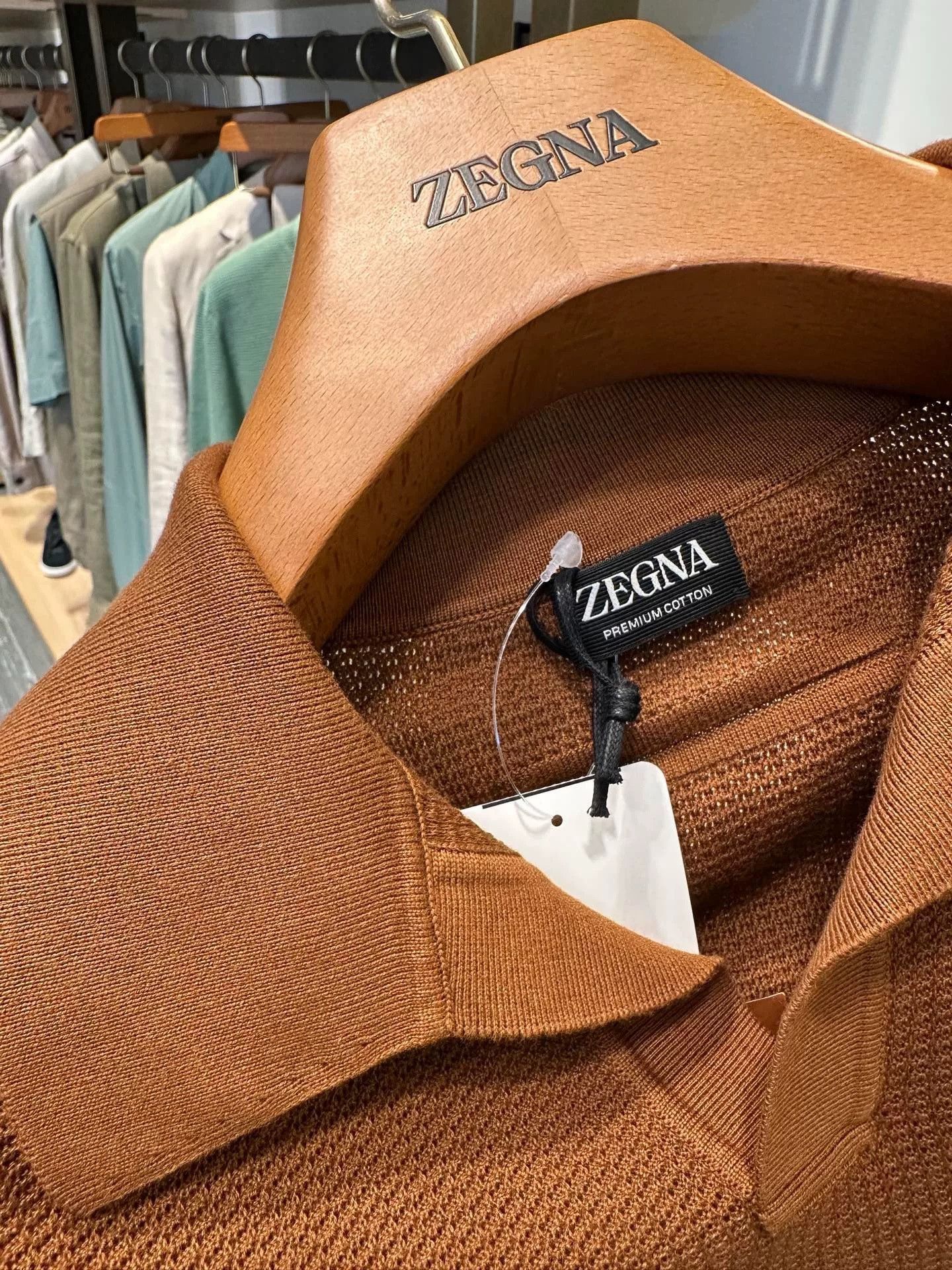 Ermenegildo Zegna Zegna Men's Brown Polo Shirt Size US XL / EU 56 / 4 - 7 Thumbnail