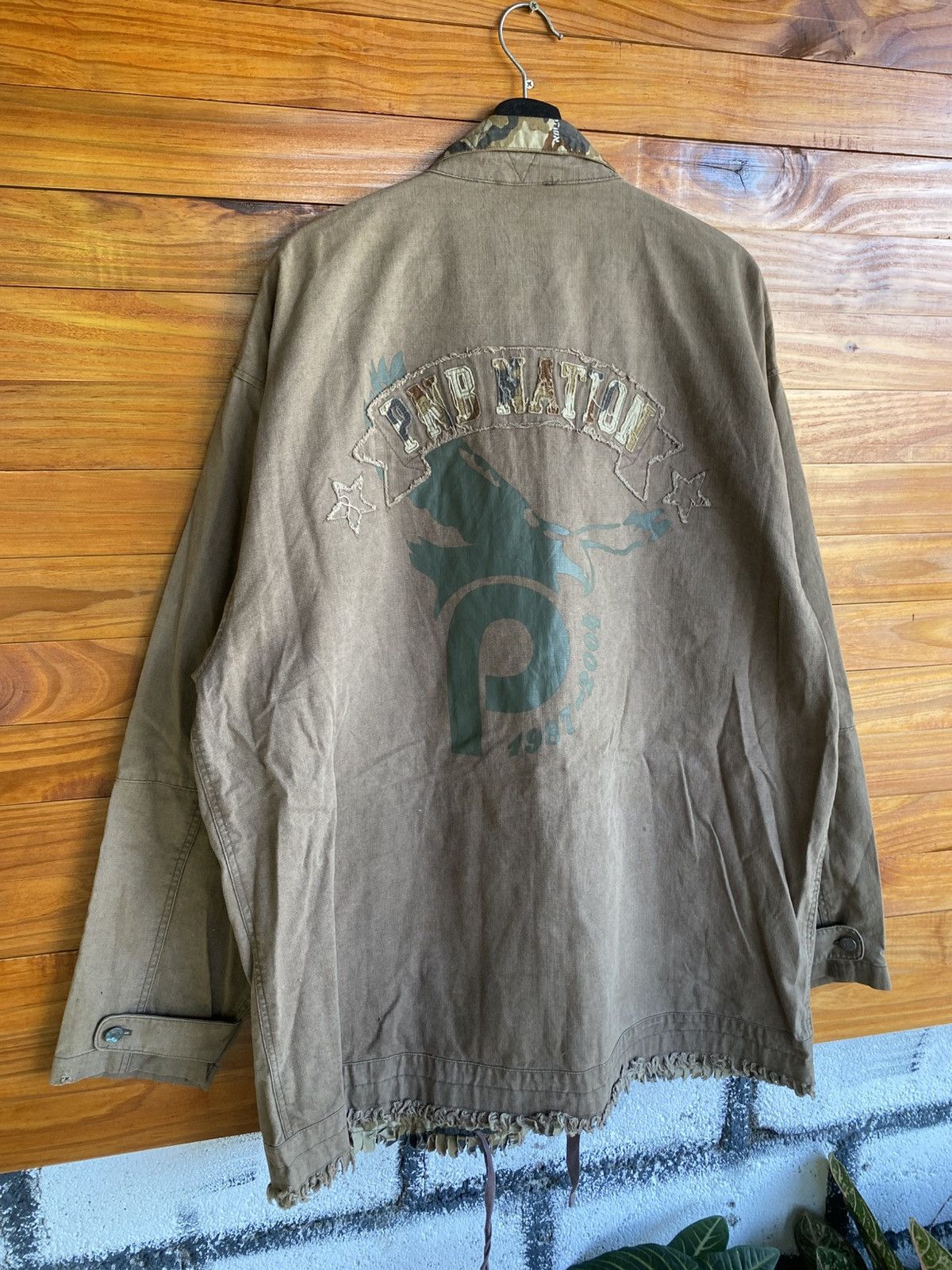 Vintage Vintage Y2K PNB Nation Utility Jacket XXL Brown Camo Collar Size US XXL / EU 58 / 5 - 5 Thumbnail