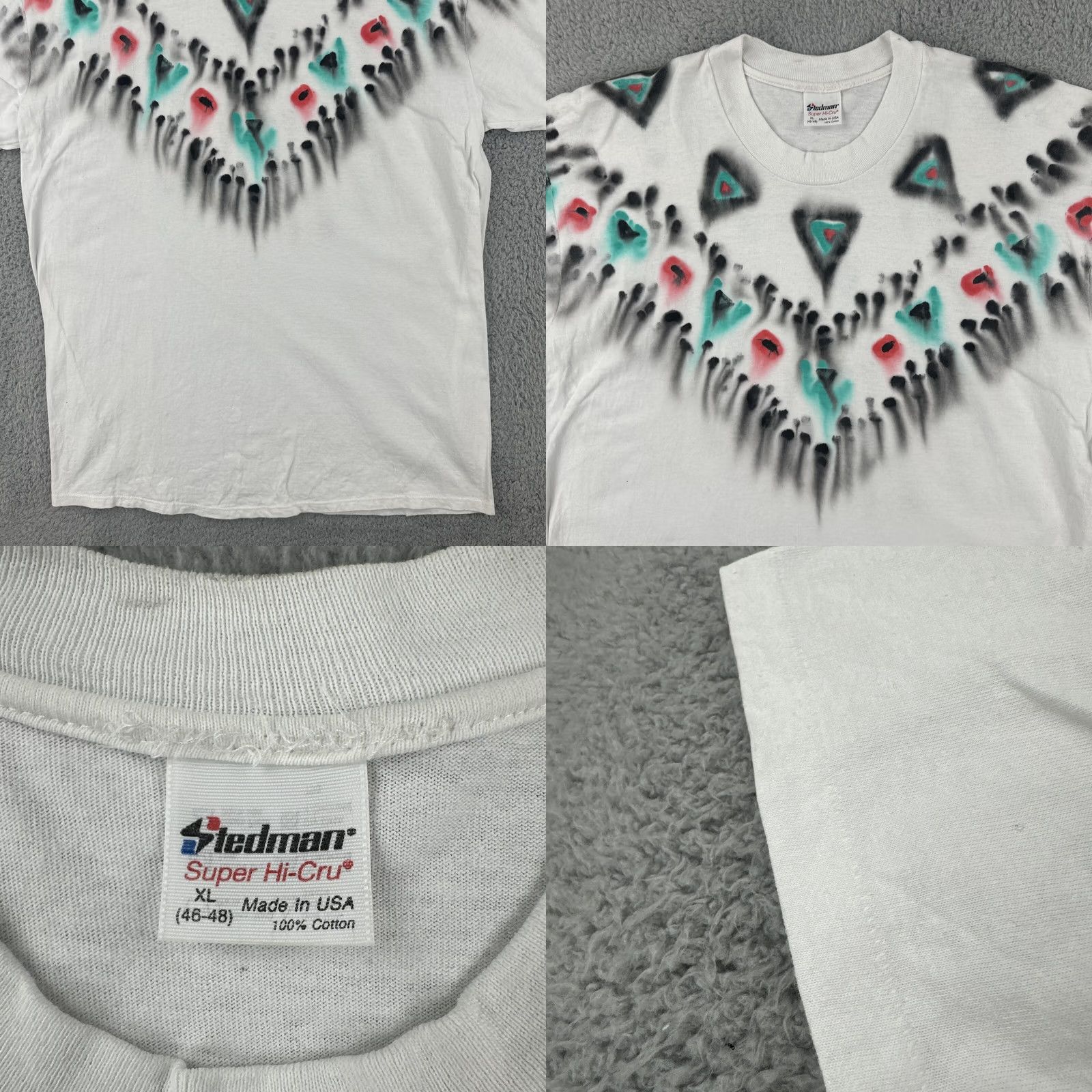 Vintage VINTAGE Stedman Super Hi-Cru T Shirt XL White Men Size US XL / EU 56 / 4 - 8 Thumbnail