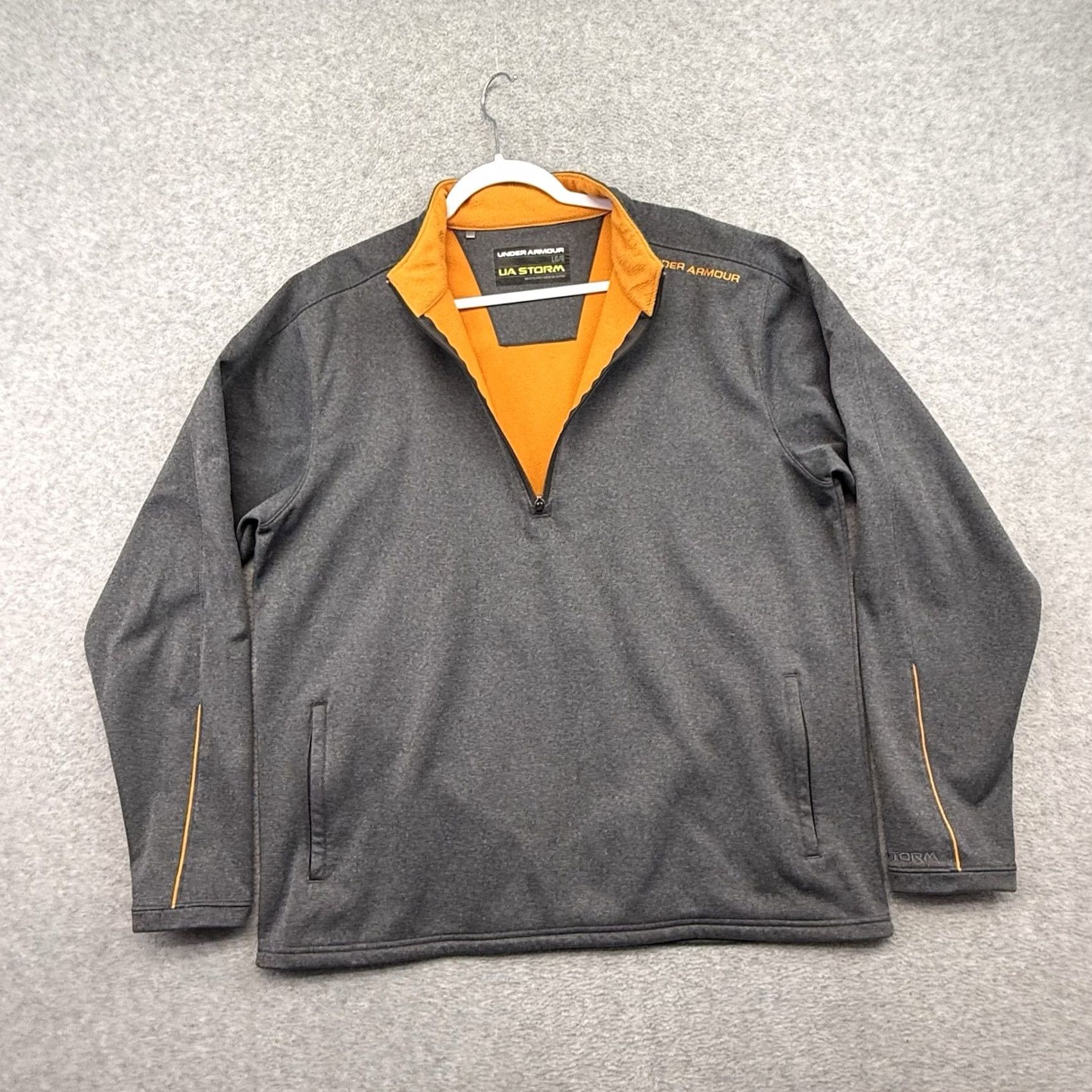 Under Armour Under Armour Storm Coldgear Golf Jacket Gray Fleece Lined 1/4 Zip L Mens Size US L / EU 52-54 / 3 - 3 Thumbnail