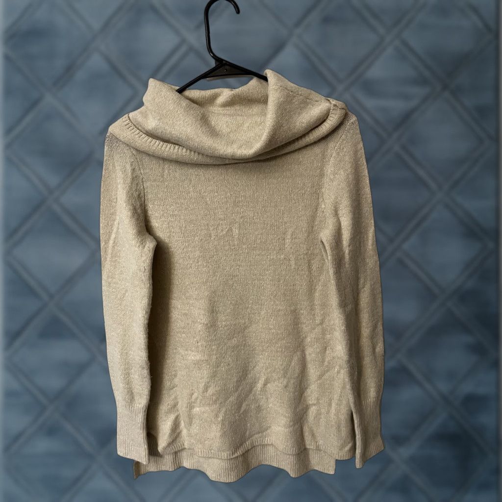 DKNY Vintage DKNY Beiges Acrylic Cowl Neck Pullover Sweater Women's Large 2000s Y2K Size L / US 10 / IT 46 - 1 Thumbnail