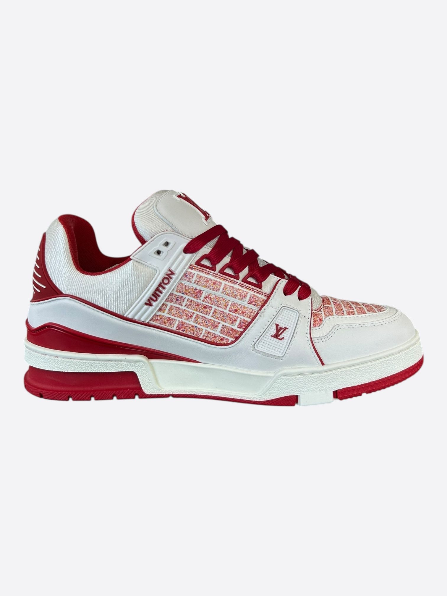 Louis Vuitton Louis Vuitton Lady Pink Red & White Residence Trainers Size US 9 / EU 42 - 5 Thumbnail