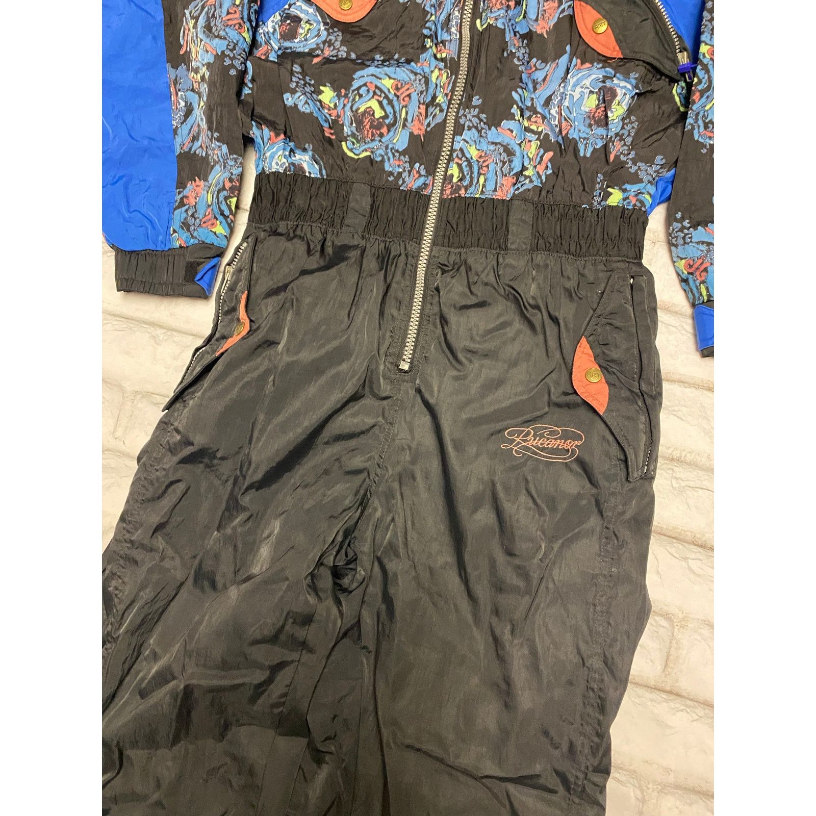 Vintage Rare Vintage Rucanor Ski Suit snow bib XL Black Blue Size XL / US 12-14 / IT 48-50 - 4 Thumbnail