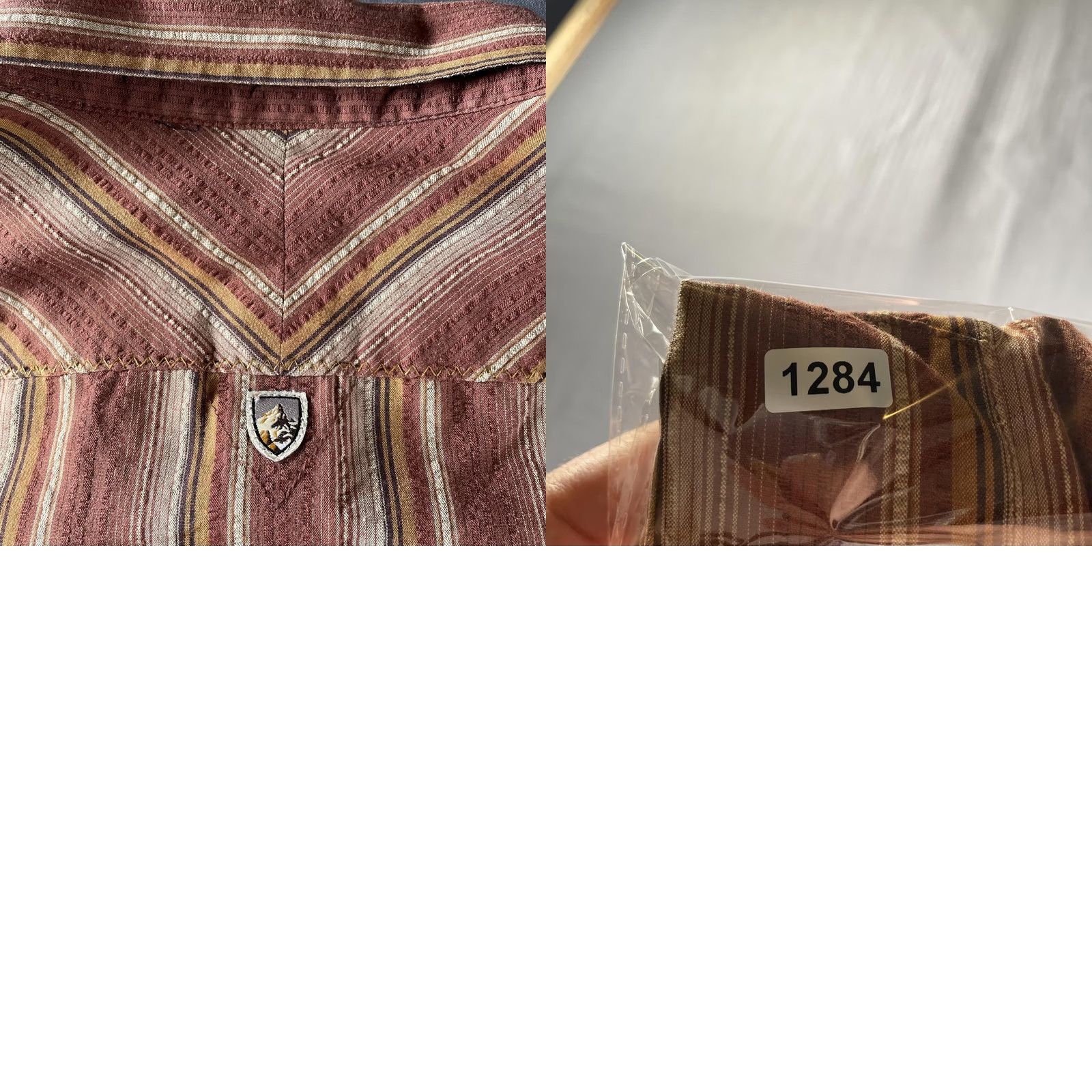 Vintage KÜHL Shirt Mens 2XL Brown Red Striped Short Sleeve Button Front Outdoor Casual Size US XXL / EU 58 / 5 - 8 Thumbnail