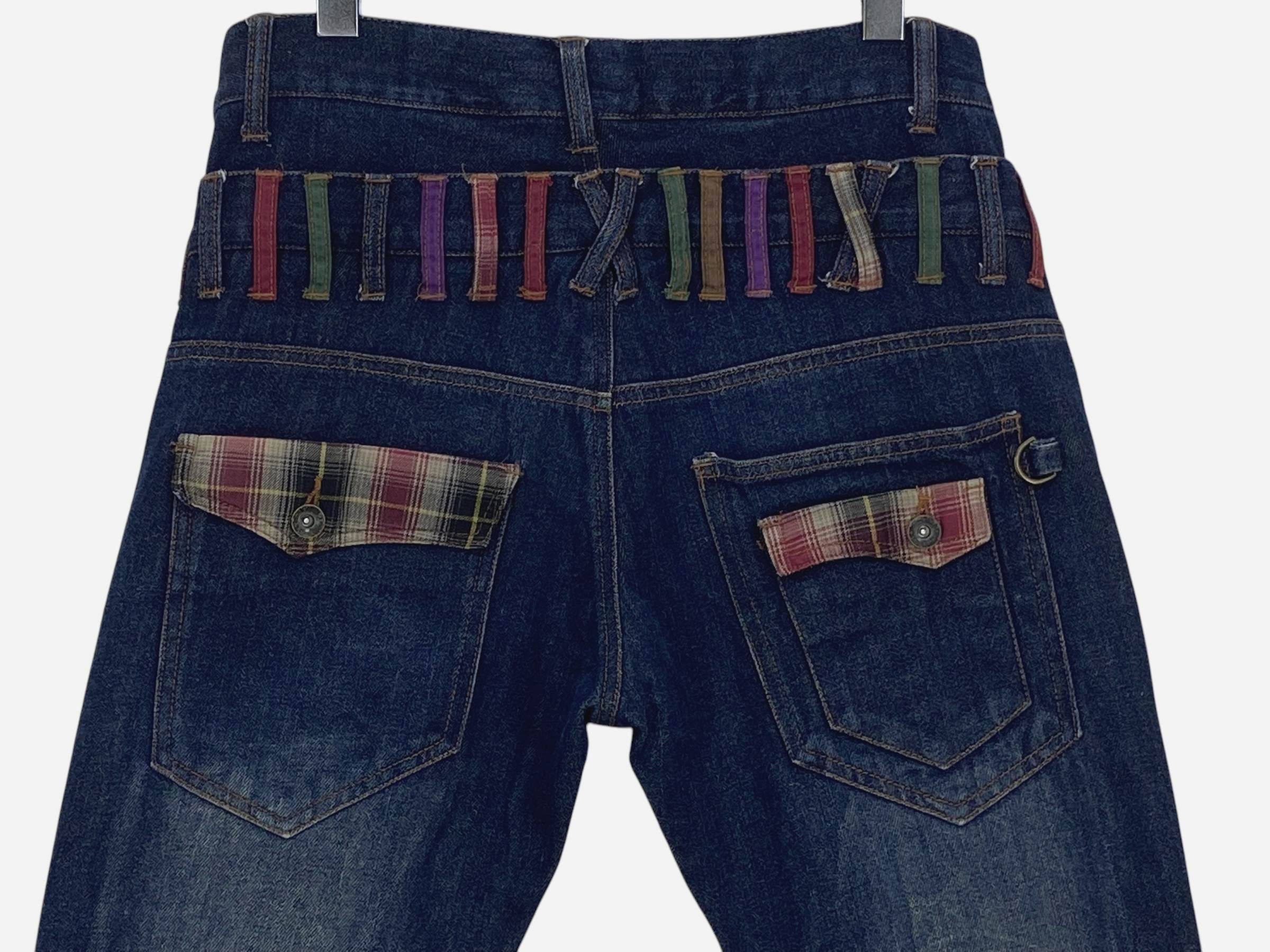 Japanese Brand Double Focus Double Waist Light Wash Denim Size US 31 - 6 Thumbnail