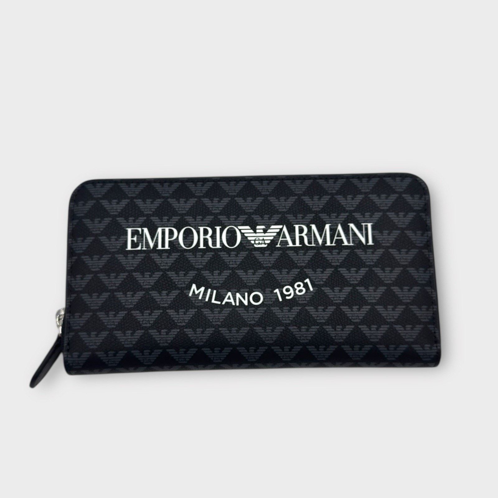 Emporio Armani Monogram zipper long wallet black New With Box Size ONE SIZE - 6 Thumbnail