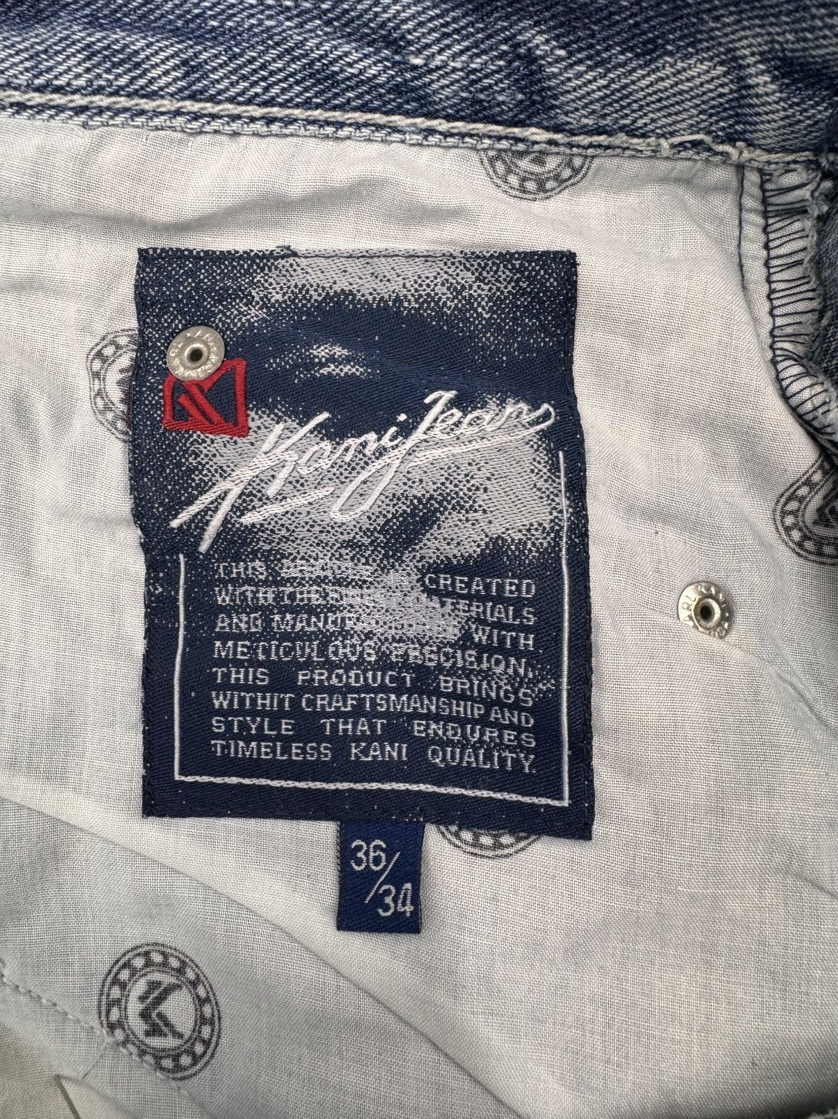 Karl Kani Karl Kani Texas Vintage Men’s Jeans Grey Cotton Size 36 Size US 36 / EU 52 - 11 Thumbnail