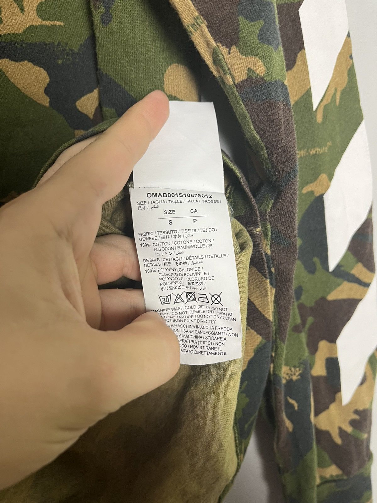 Off-White Off white camouflage long sleeve tshirt Size US S / EU 44-46 / 1 - 7 Thumbnail