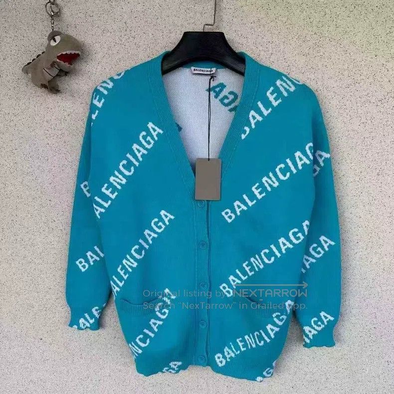 Balenciaga Balenciaga Blue Bulletproof Plaid Open Cardigan Size US XS / EU 42 / 0 - 1 Thumbnail