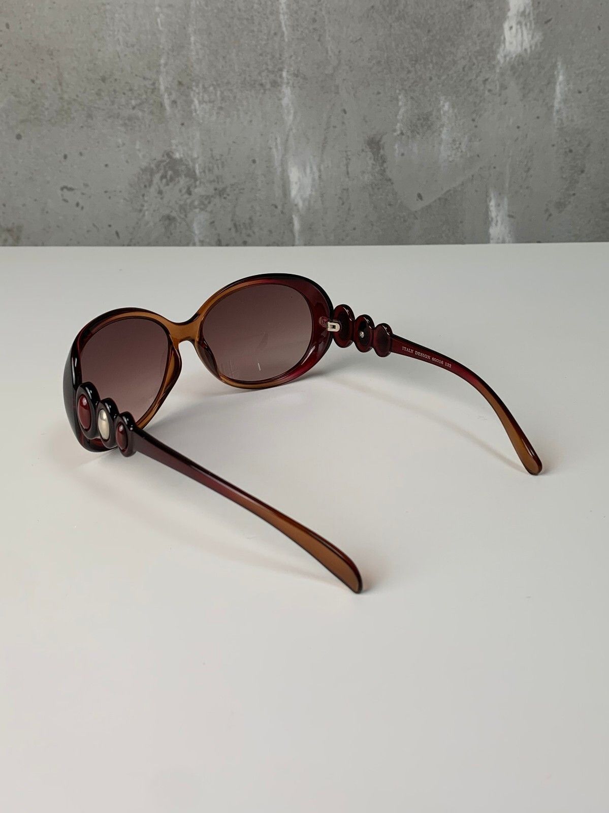 Japanese Brand ARCHIVE Vintage Y2K Red Wine Sunglasses Bubble Circle ...