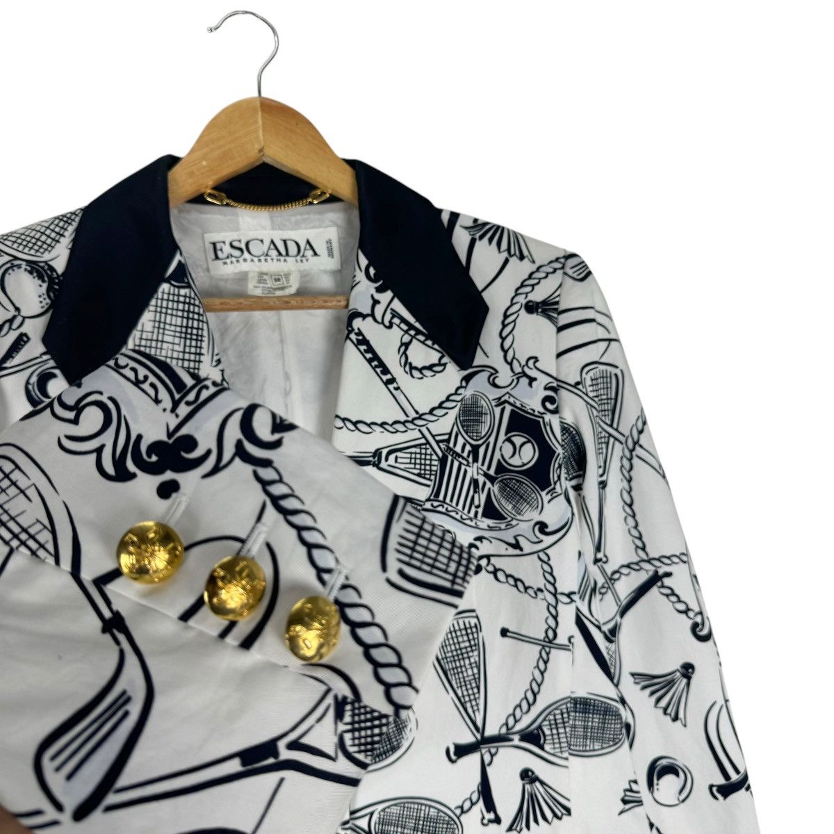 Escada × Vintage ⚡️ESCADA MARGARETHA LEY CLUB SPORT PRINT JACKET Size M / US 6-8 / IT 42-44 - 5 Thumbnail