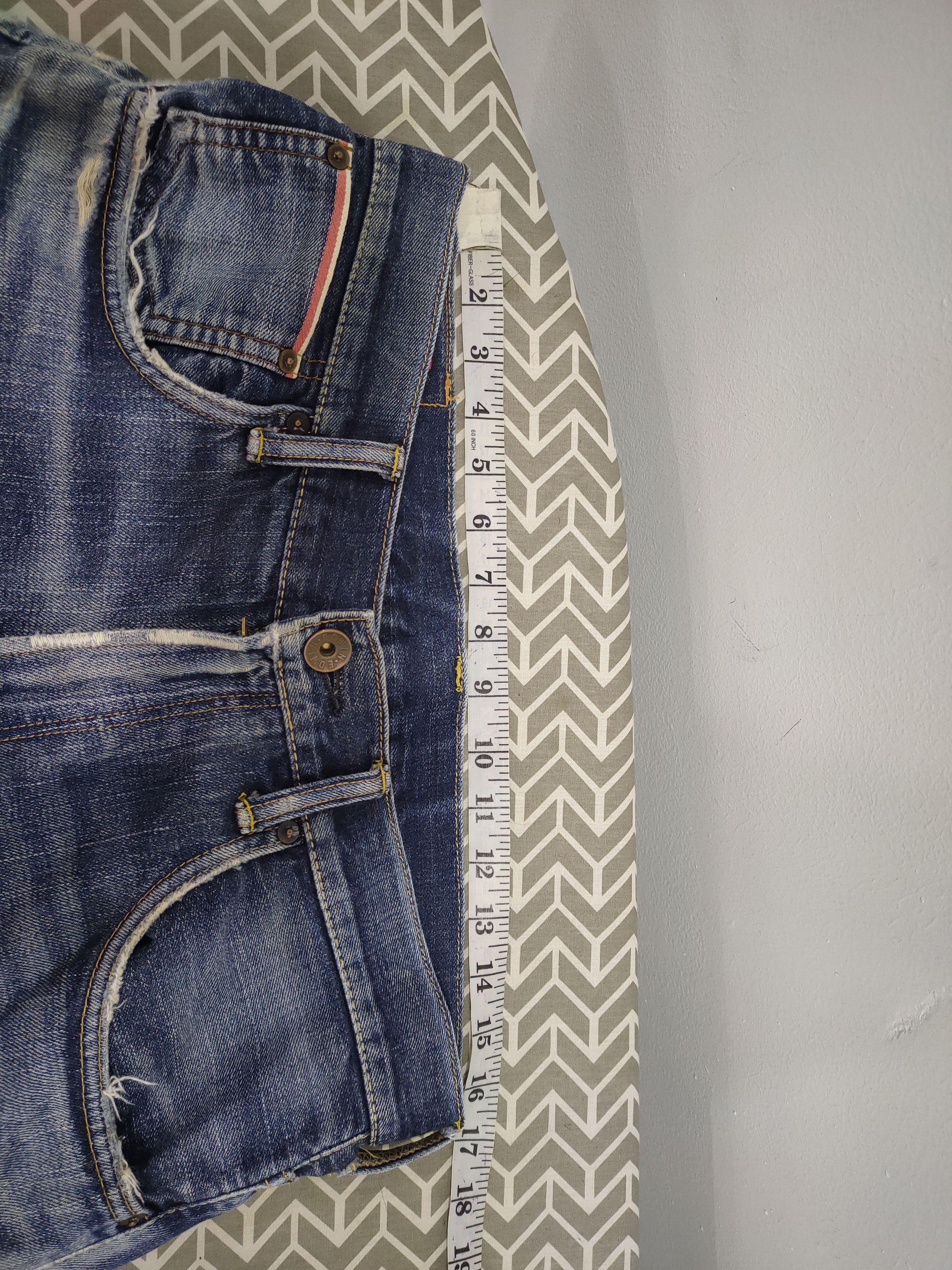 Edwin W32 VINTAGE EDWIN ORANGE TAG SELVAGE DISTRESSED JEANS PANTS Size US 32 / EU 48 - 14 Thumbnail