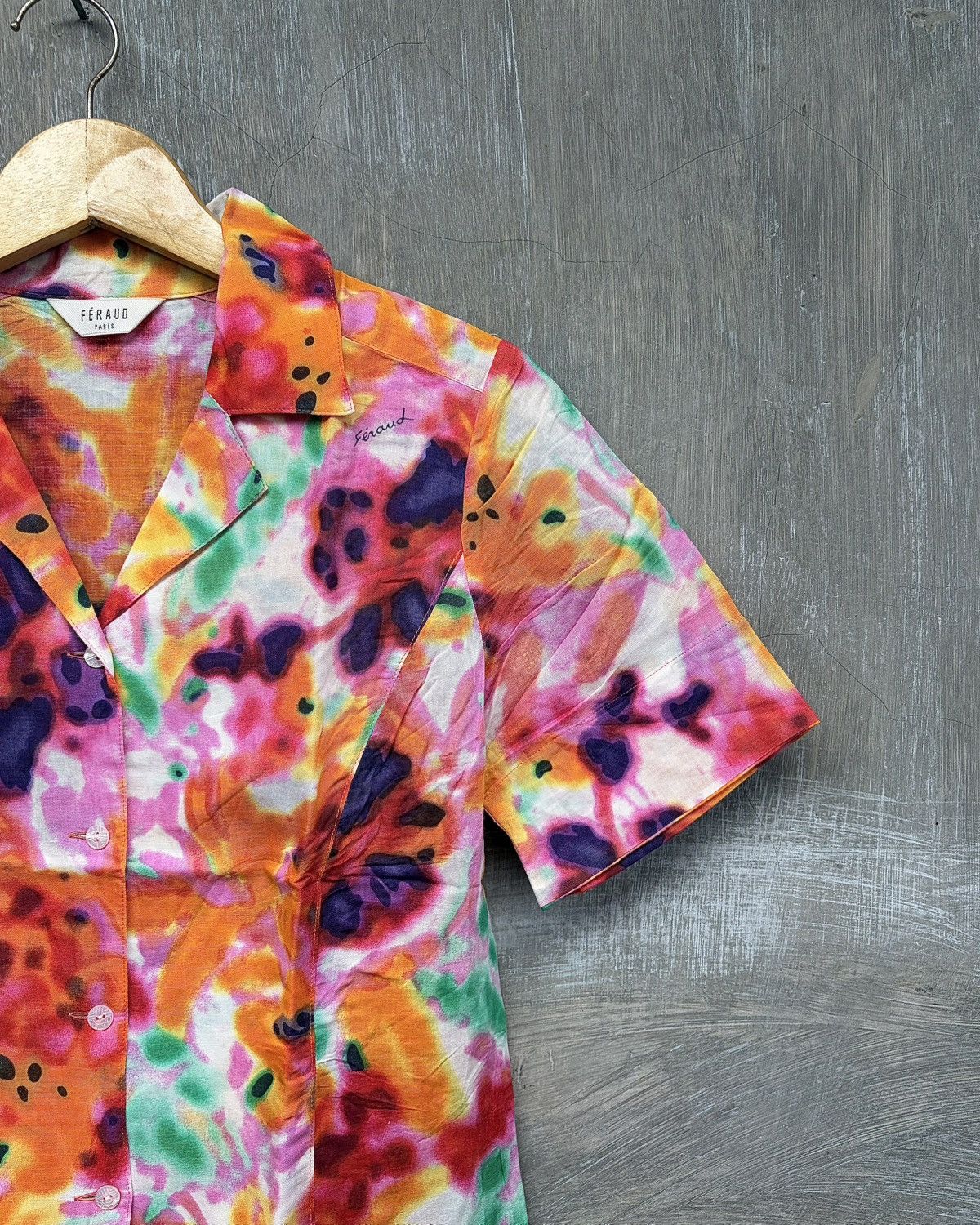 Louis Feraud Feraud Abstract Button Up Shirt Size S / US 4 / IT 40 - 3 Thumbnail