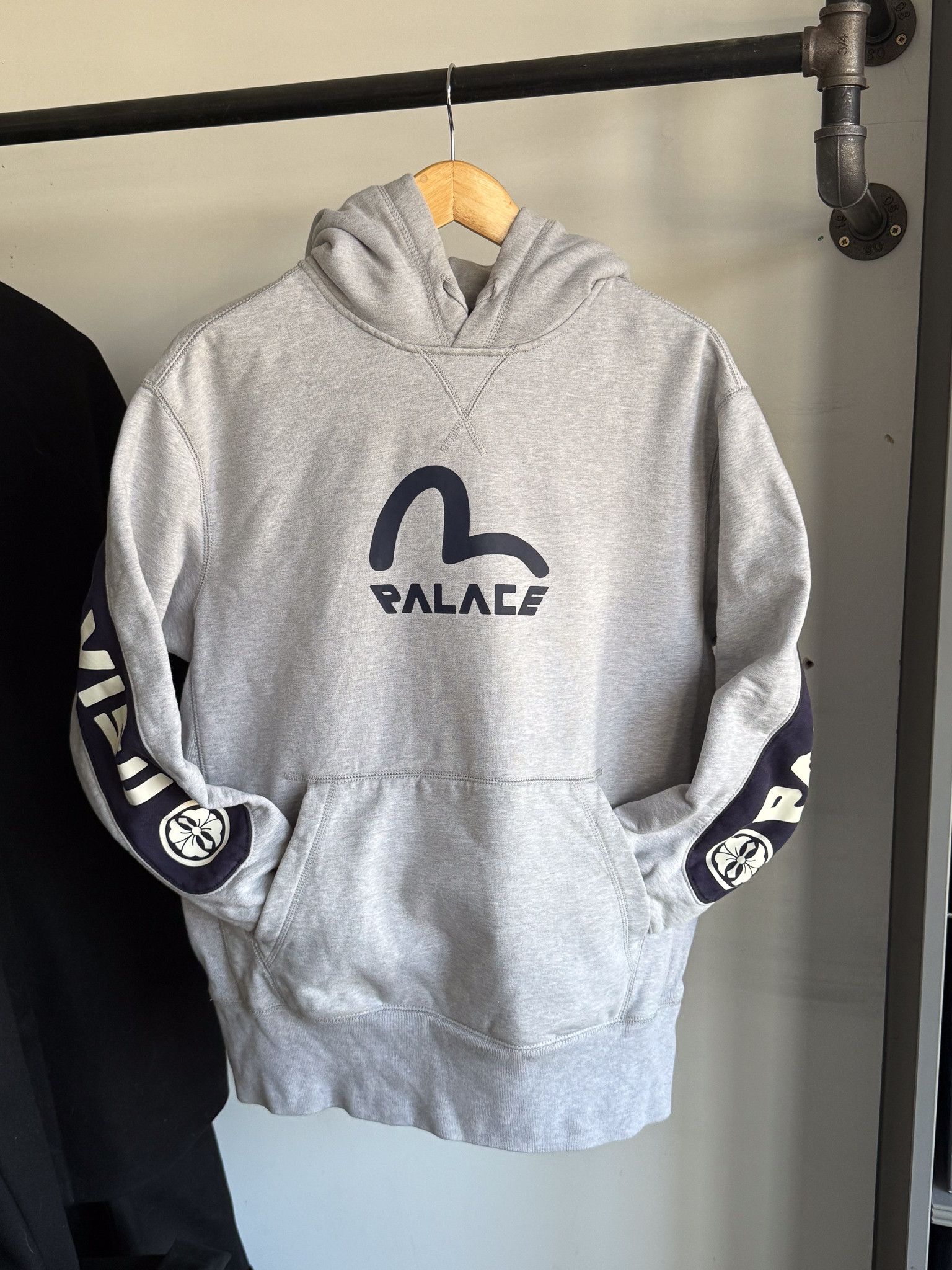 Evisu × Palace Palace x Evisu Hood Grey | Grailed