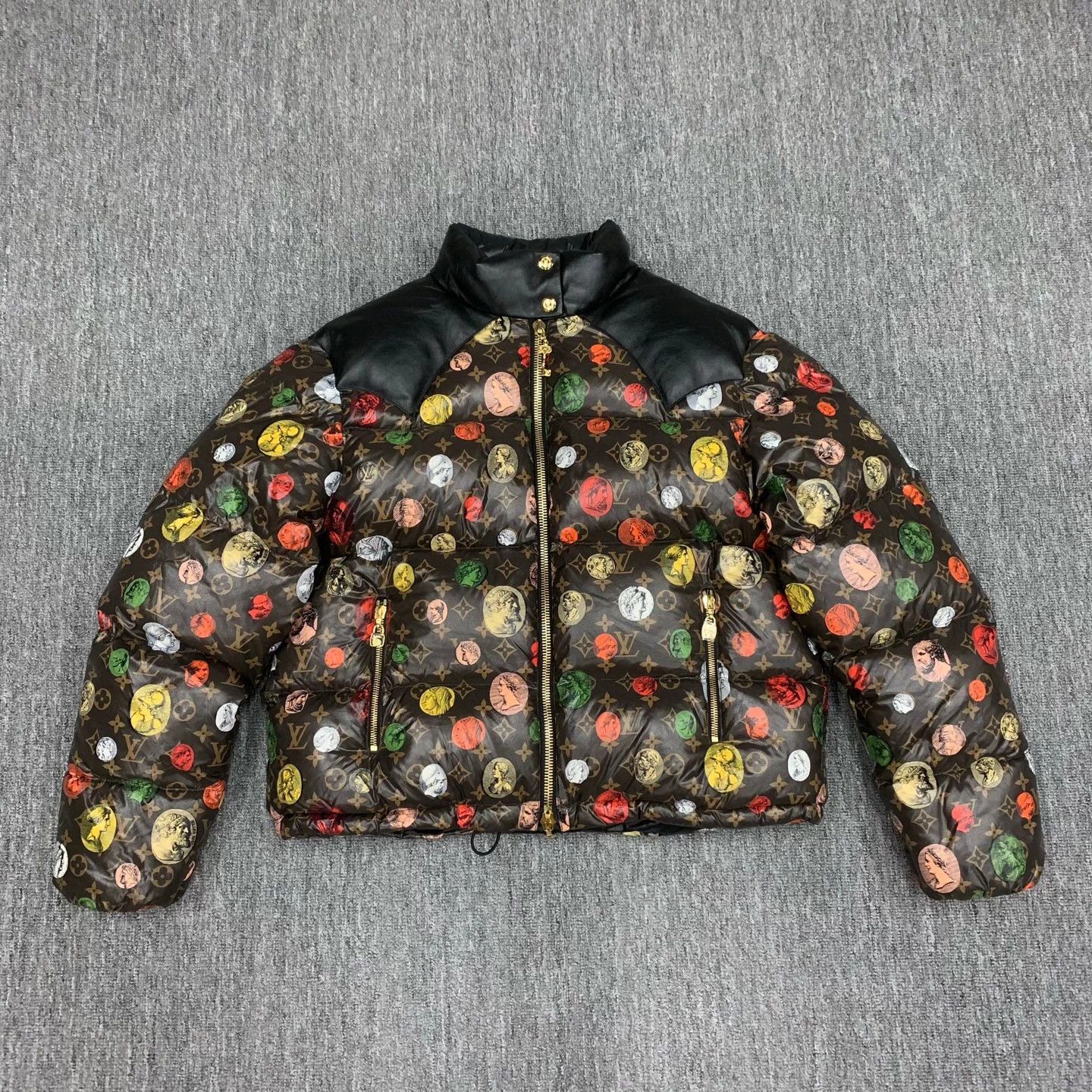 Louis Vuitton LV Yayoi Kusama x Brown Monogram Polka Dot Leather Puff 40 Size S / US 4 / IT 40 - 1 Thumbnail