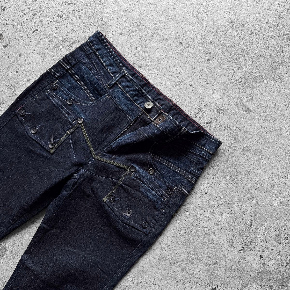 Marithe + Francois Girbaud Marithe Francois Girbaud Womens Dark Blue Denim Jeans Size 34" / US 12 / IT 48 - 3 Thumbnail