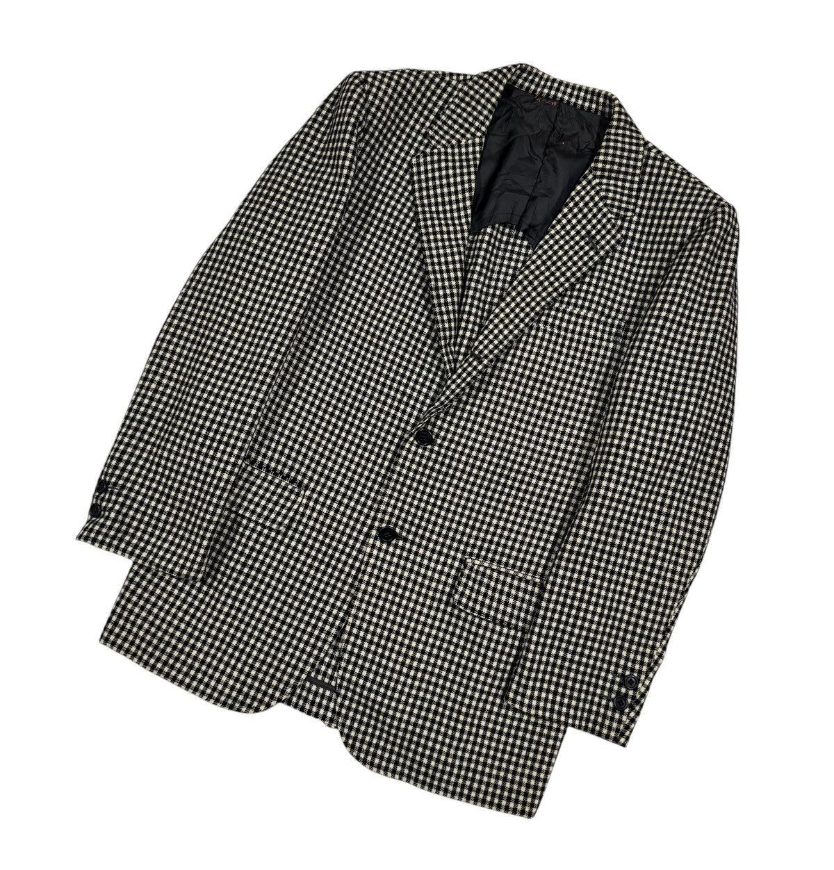 If Six Was Nine Vtg🔥Van Jac Checkedboard Blazers Coat Jacket Size 40S - 7 Thumbnail