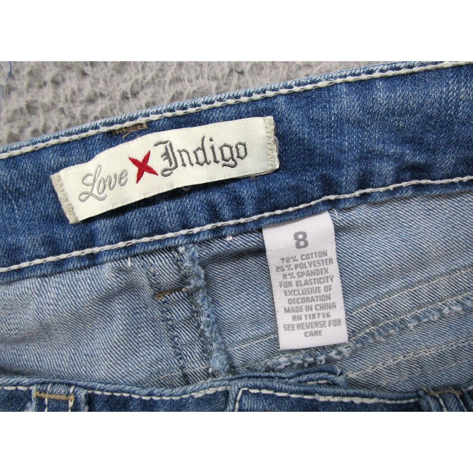Vintage Love Nation Jeans Women's Size 8 Blue Ankle Cropped Stretch Pocket Thick Stitch Size 30" / US 8 / IT 44 - 4 Thumbnail