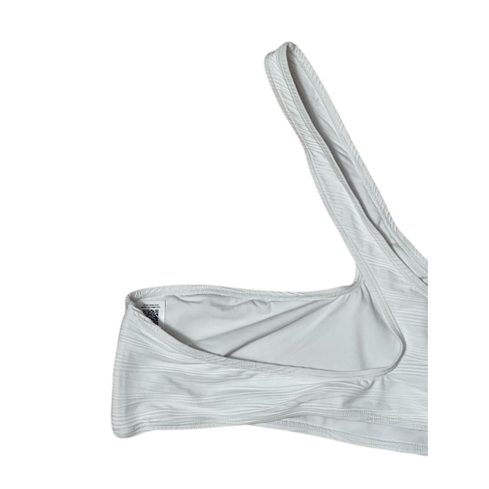 Topshop Topshop Bikini Swim Top One Shoulder Asymmetric White 8 NWOT Size ONE SIZE - 5 Thumbnail