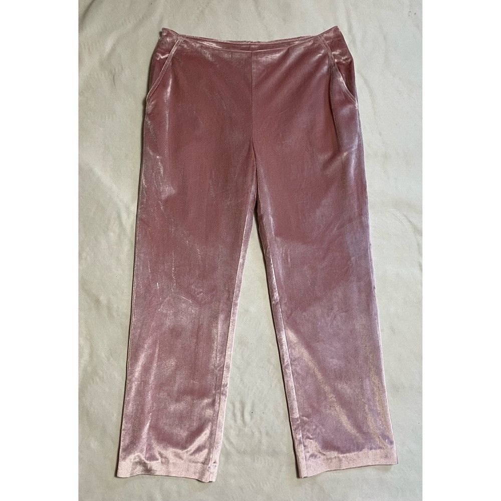 Other NWT New Vivienne Hu Velvet Pink Pants Size 8 Size 30" / US 8 / IT 44 - 1 Thumbnail