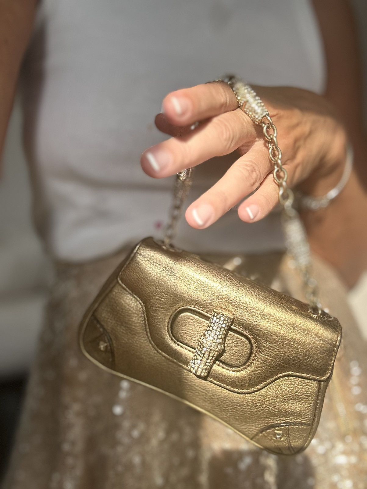 Gucci Vintage bronze pursewiyh swarovskichsin Size ONE SIZE - 13 Thumbnail