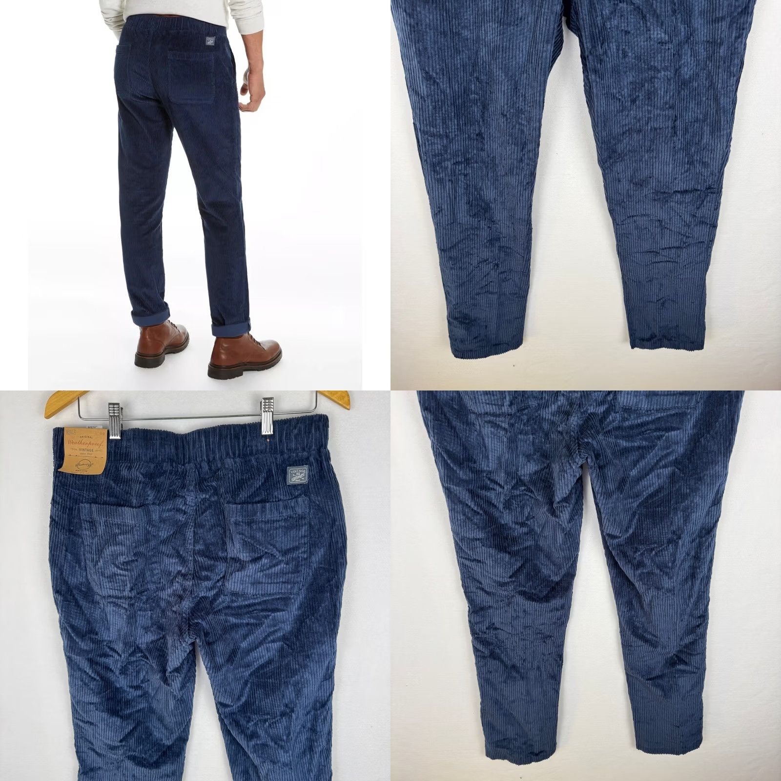 Weatherproof Weatherproof Vintage Pants Navy Blue Corduroy Drawstring Slim Straight Men M Wide? Size US 31 - 9 Thumbnail