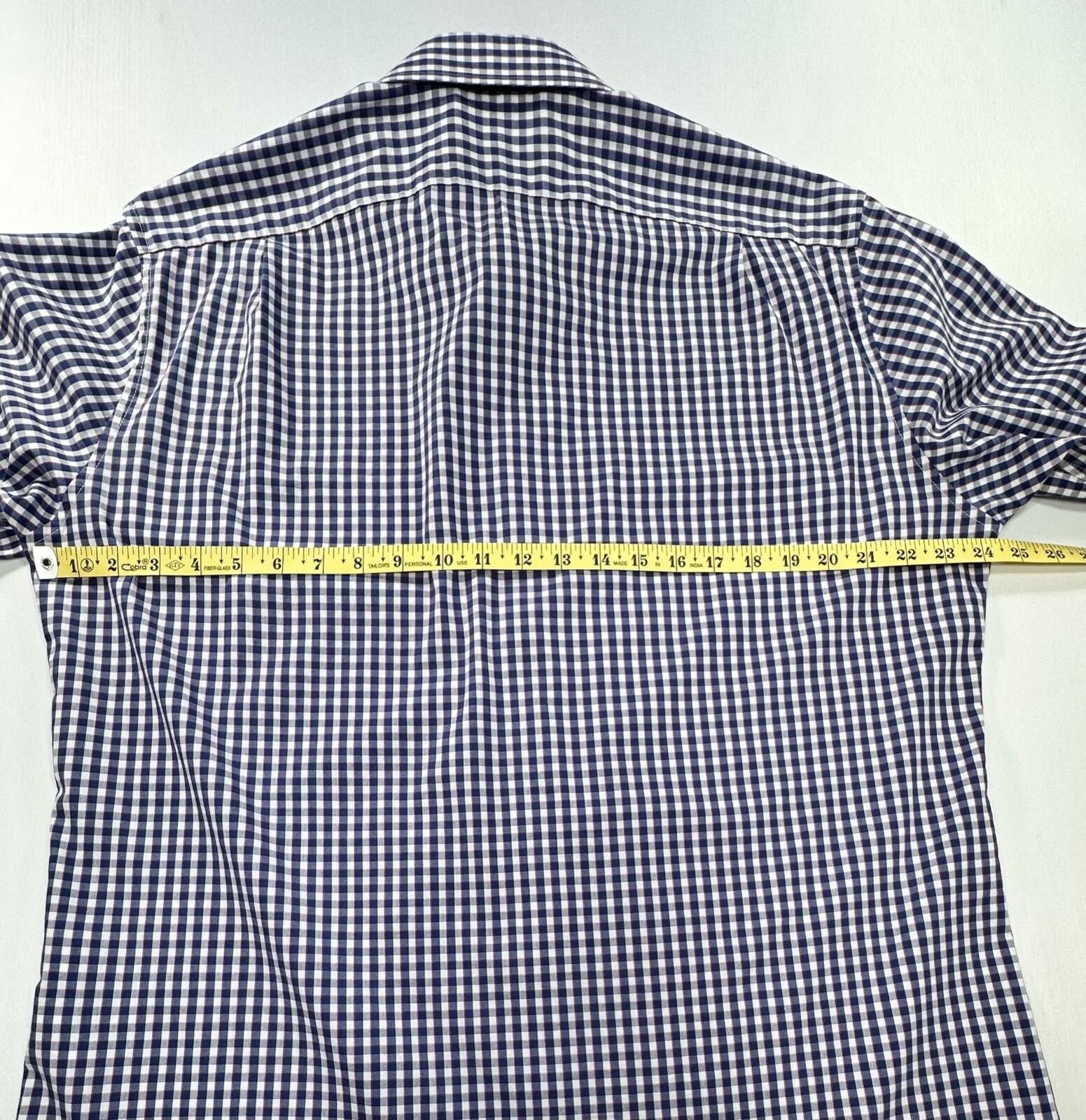 J.Crew J Crew Check Slim Performance Button Up Blue Mens XL Size US XL / EU 56 / 4 - 3 Thumbnail