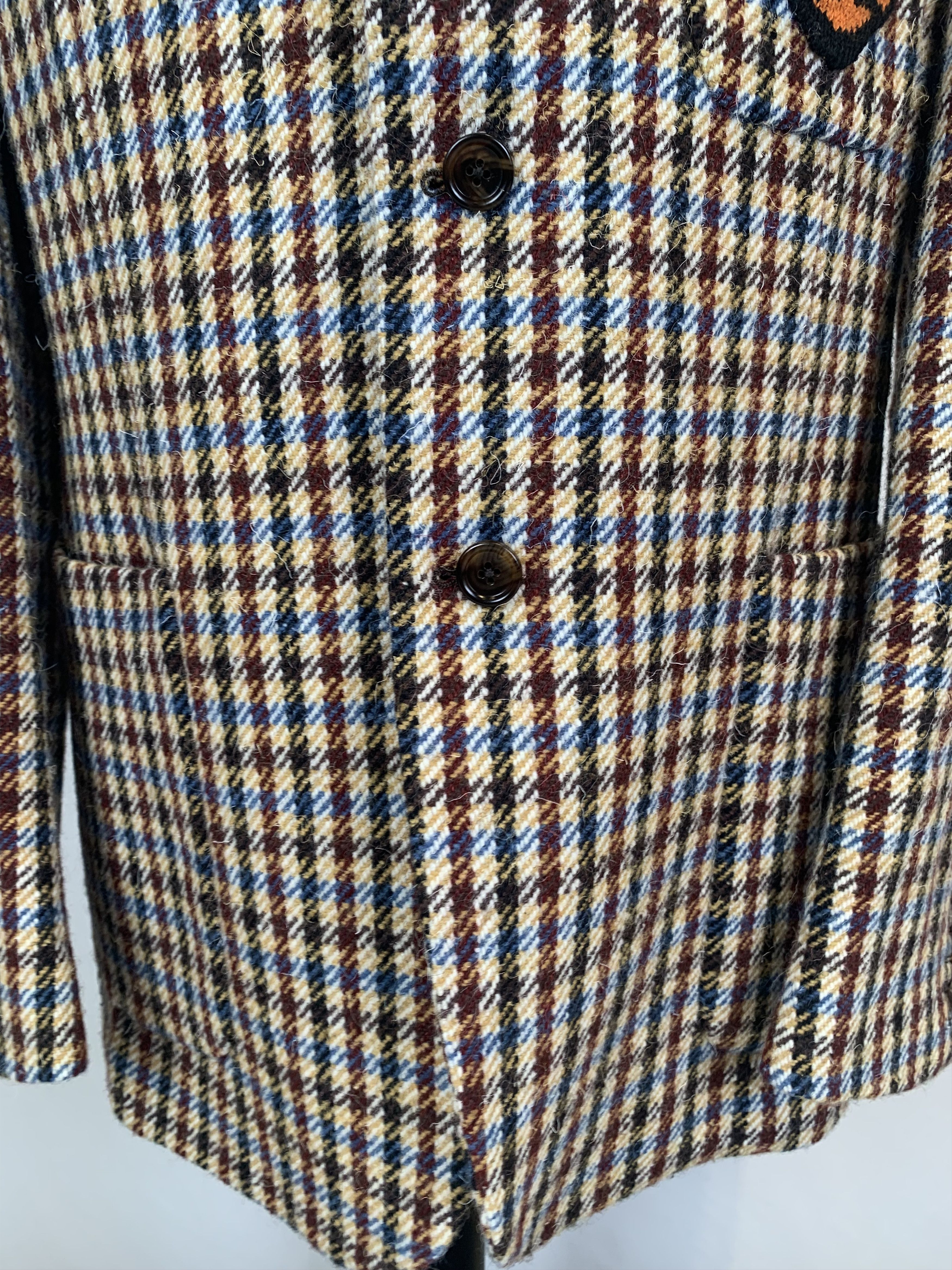 Gucci Gucci Checkered Tiger Embroidered Blazer Size 52R - 7 Thumbnail