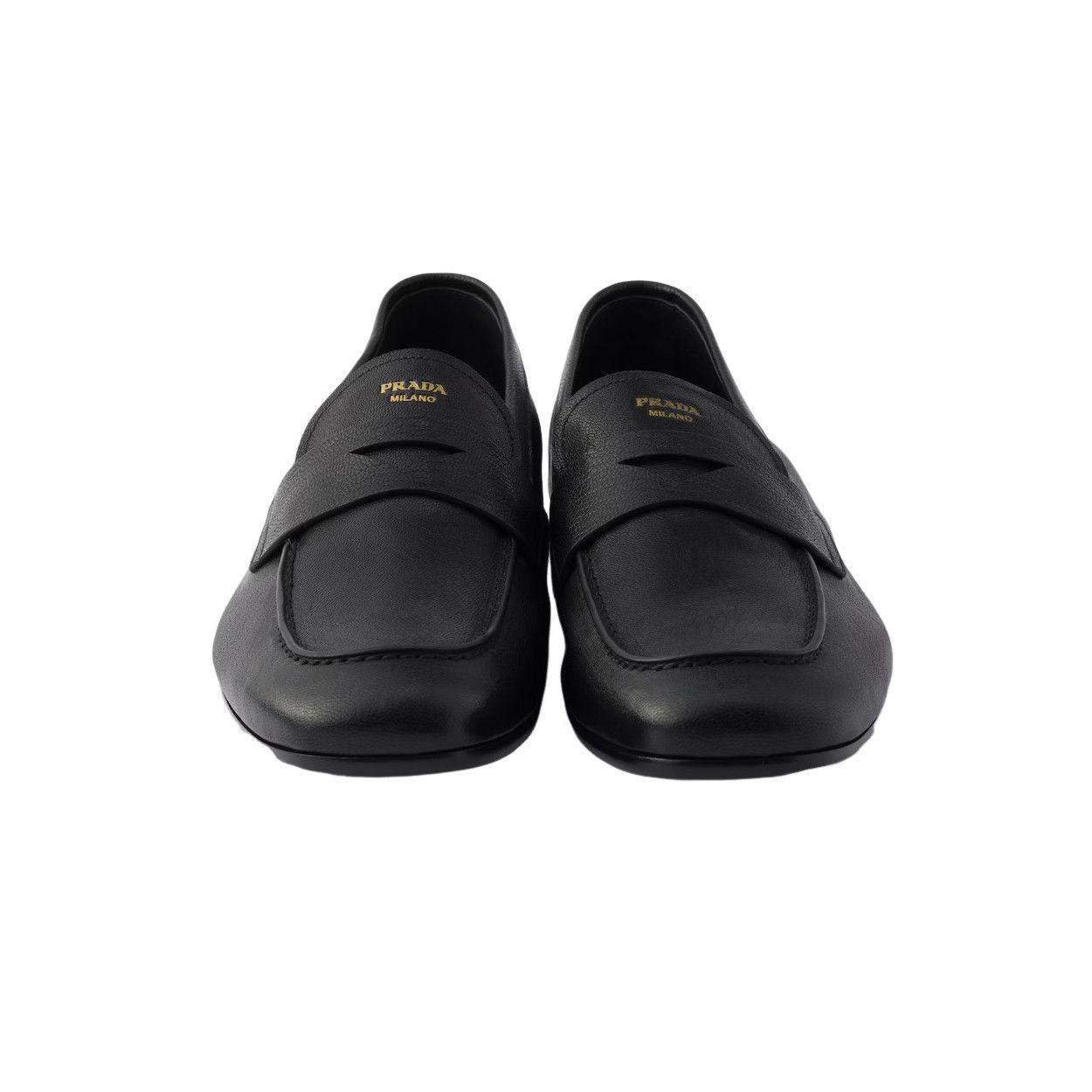 Prada PRADA $1350 Black Leather Loafers New/Authentic (Men's size: Size US 11 / EU 44 - 5 Thumbnail