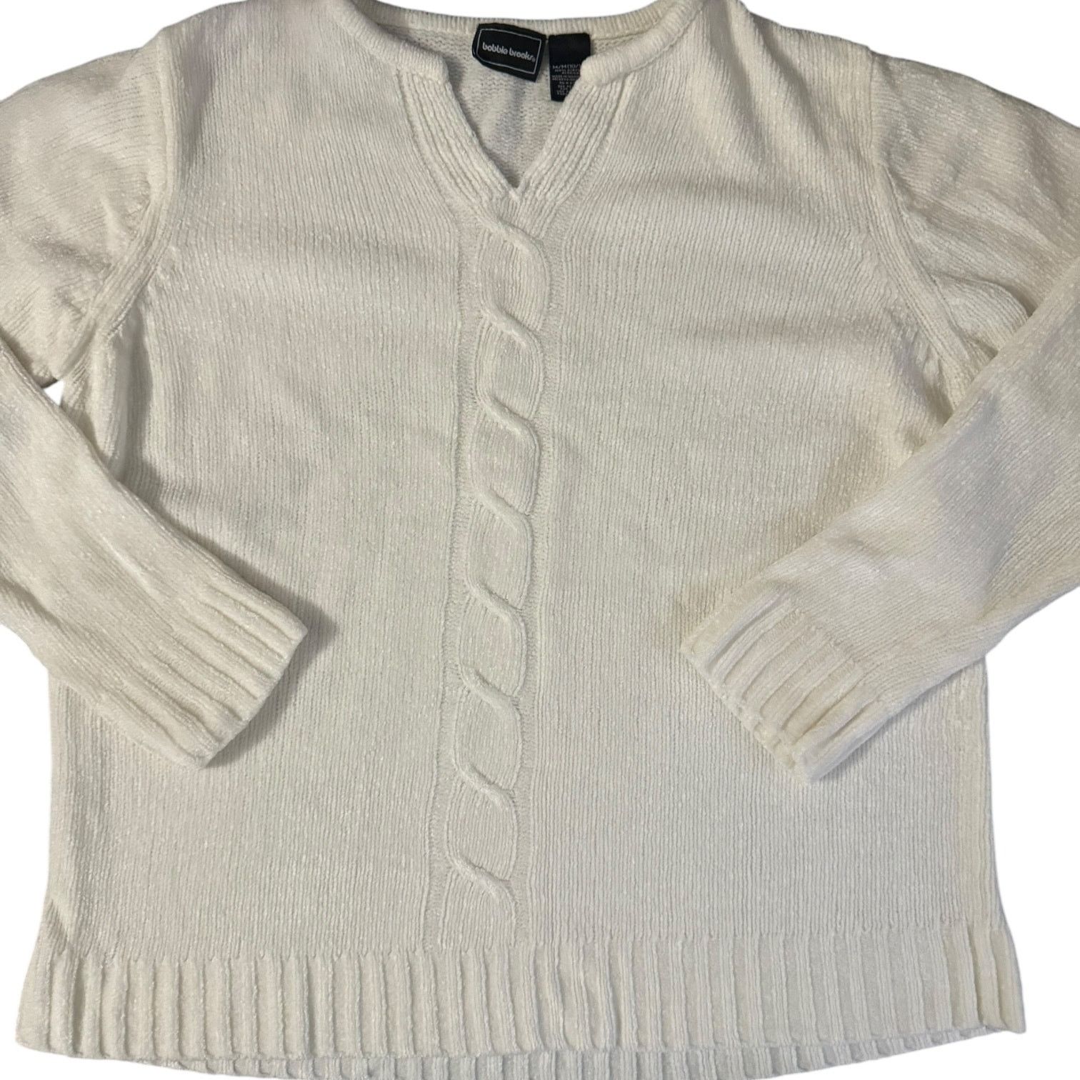 Other Bobbie Brooks Pullover Faux Cardigan Sweater White Medium Size M / US 6-8 / IT 42-44 - 1 Thumbnail