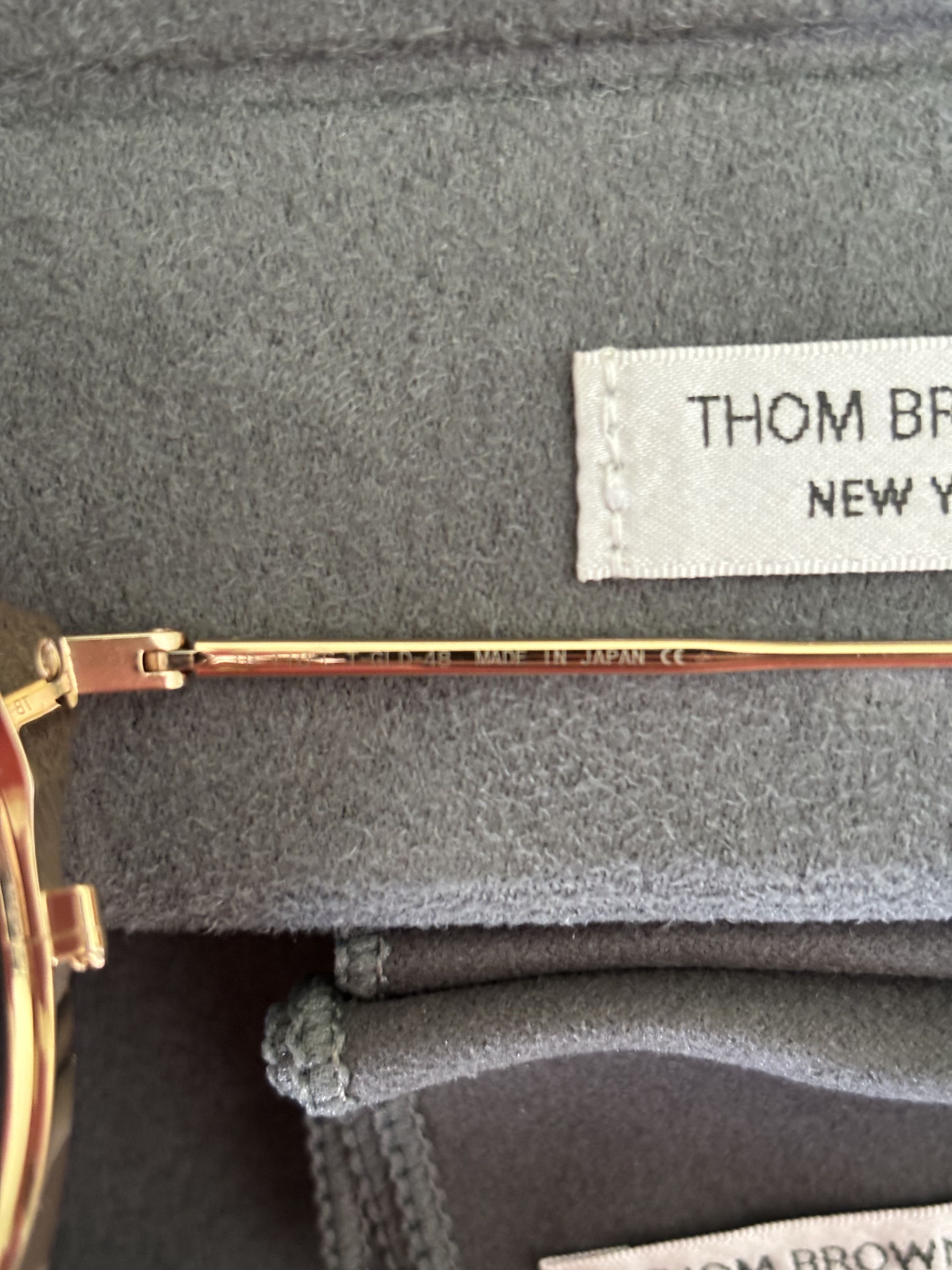 Thom Browne Thom Browne Yellow Gold Glasses Optical Frames Size ONE SIZE - 7 Thumbnail