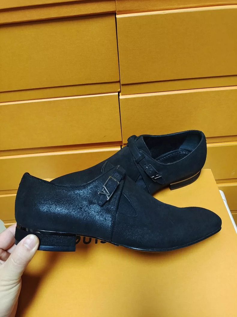 Louis Vuitton Louis Vuitton Louis Vuitton Men's Leather Shoes in Black-2 Size US 7 / IT 37 - 2 Thumbnail