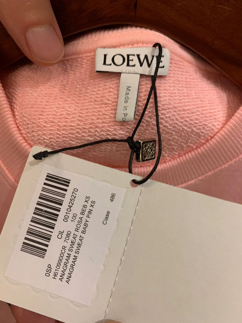 Loewe LOEWE Pink embroidered letter logo hoodie Size XS / US 0-2 / IT 36-38 - 5 Thumbnail