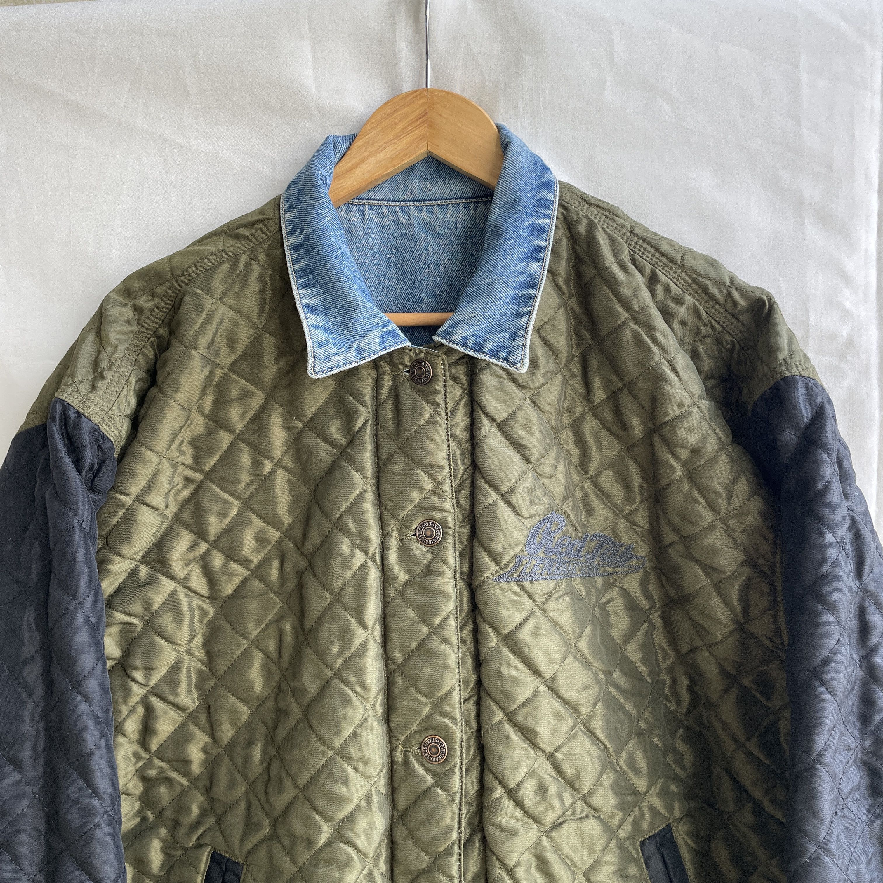 Levi's Levi's VTG 90s Reversible Quilted Chain Stitch Denim Trucker Size US M / EU 48-50 / 2 - 5 Thumbnail