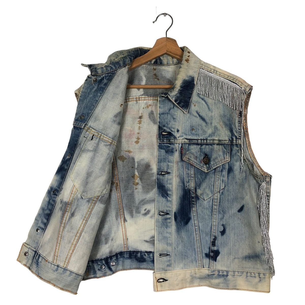 Levi's 🔥80’s TRUE VINTAGE BIG E TANK TOP TRUCKER DENIM CUSTOM Size US M / EU 48-50 / 2 - 8 Thumbnail