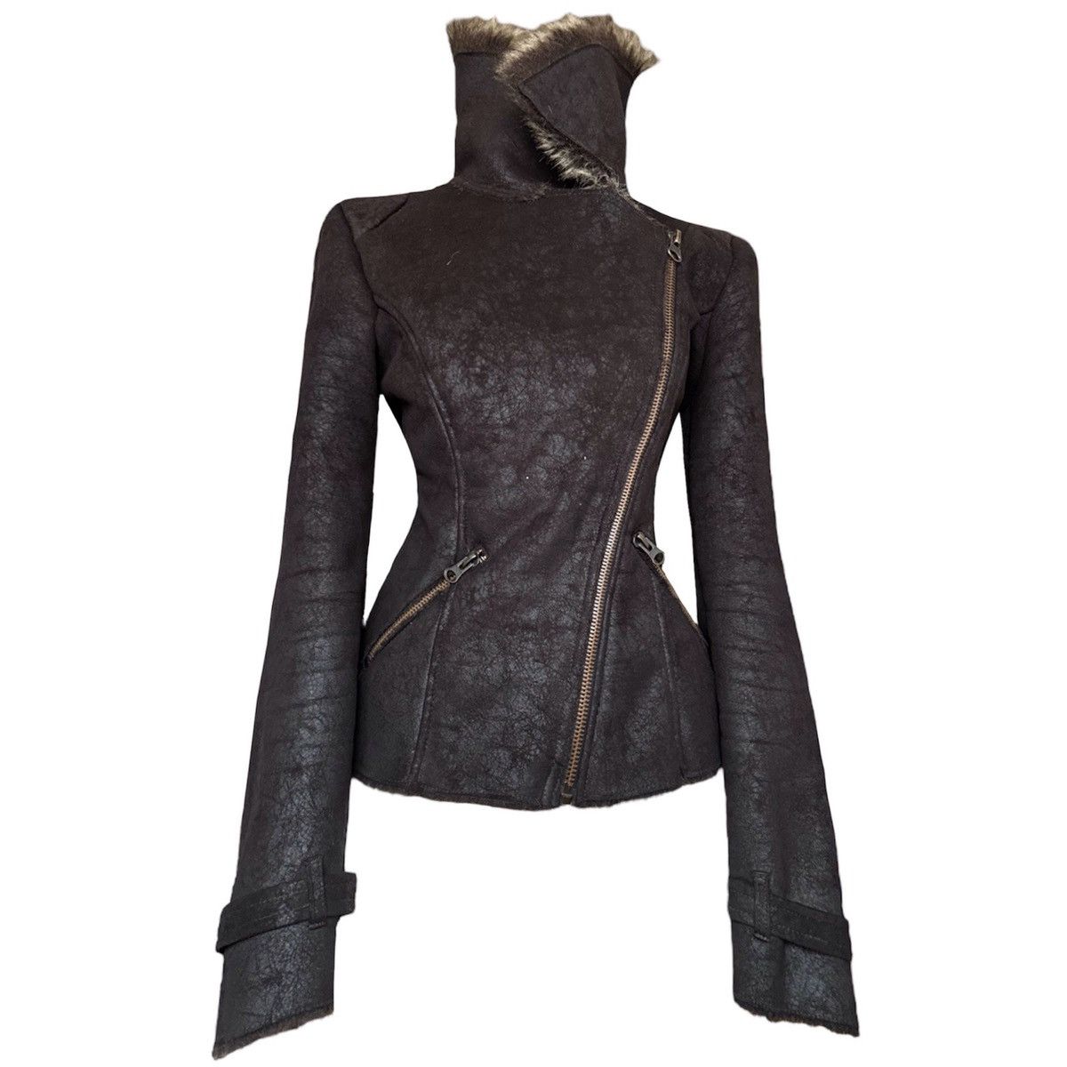 Vintage Vintage asymmetric avant-garde biker moto pirate jacket Size M / US 6-8 / IT 42-44 - 1 Thumbnail