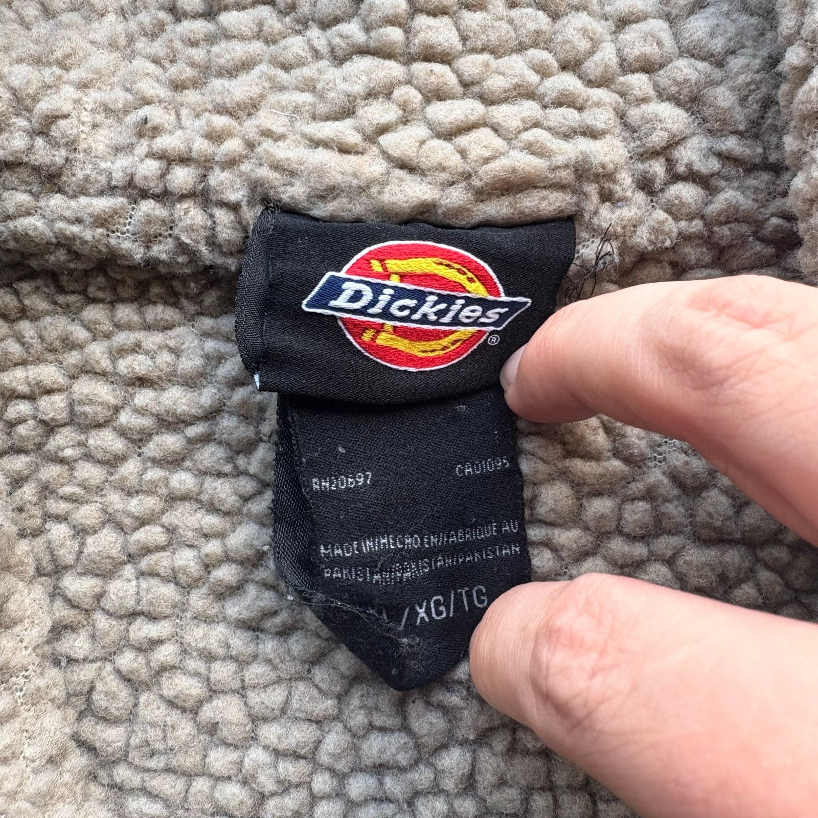 Dickies Faded Vintage Baggy Dickies Sherpa Lined Zip Up Hoodie Size US XL / EU 56 / 4 - 3 Thumbnail