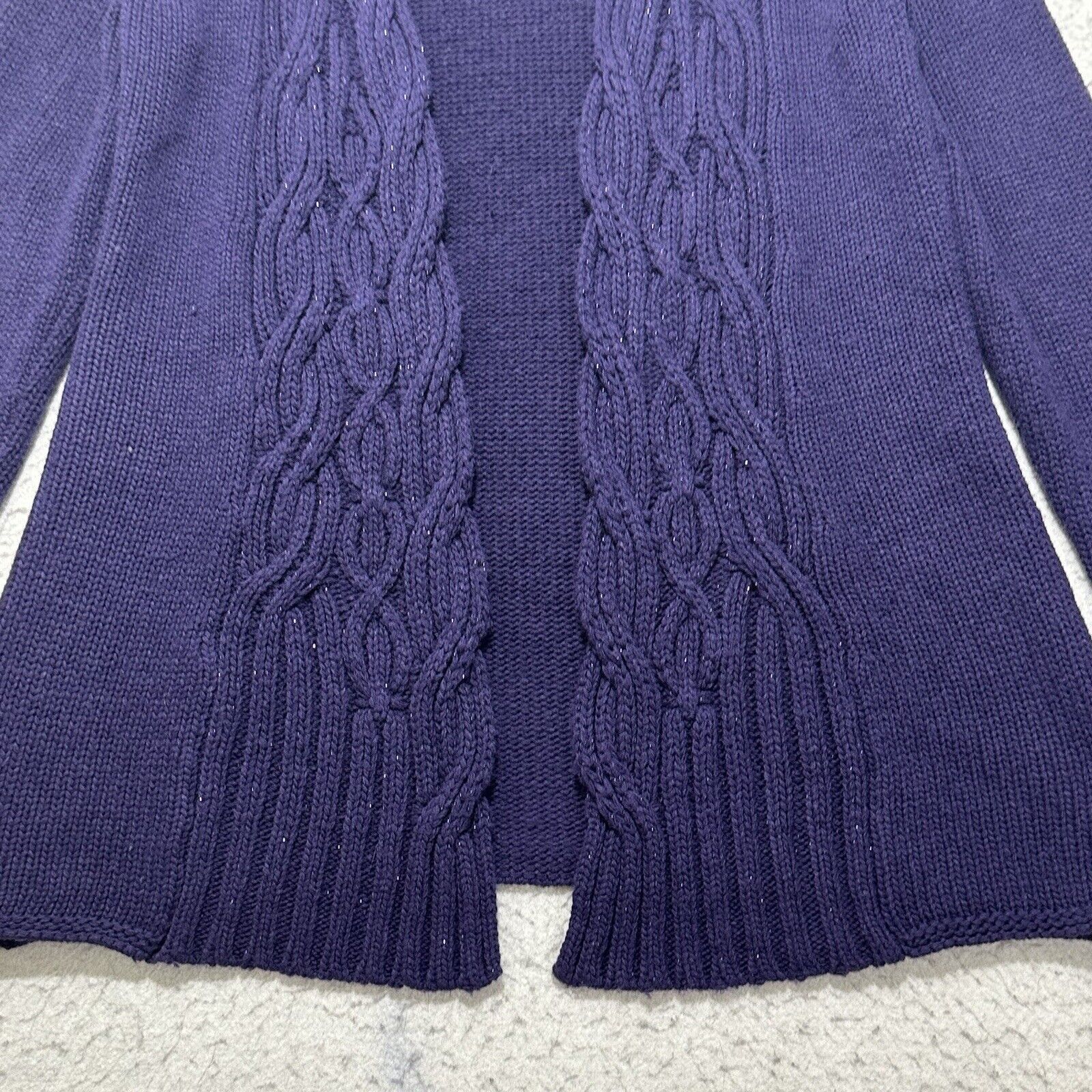 Coldwater Creek Coldwater Creek Small Open Front Cardigan Sweater Purple Size S / US 4 / IT 40 - 5 Thumbnail