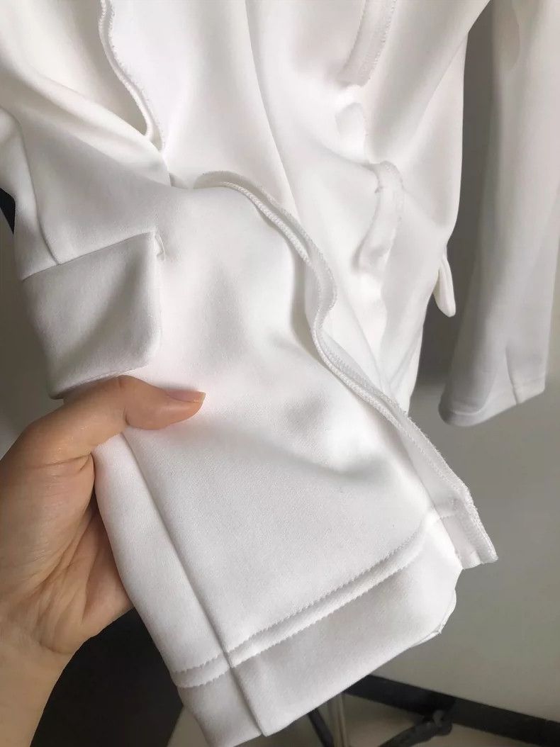 Comme des Garcons Comme Des Garcons Milky white pleated deconstructed suit Size XS / US 0-2 / IT 36-38 - 5 Thumbnail