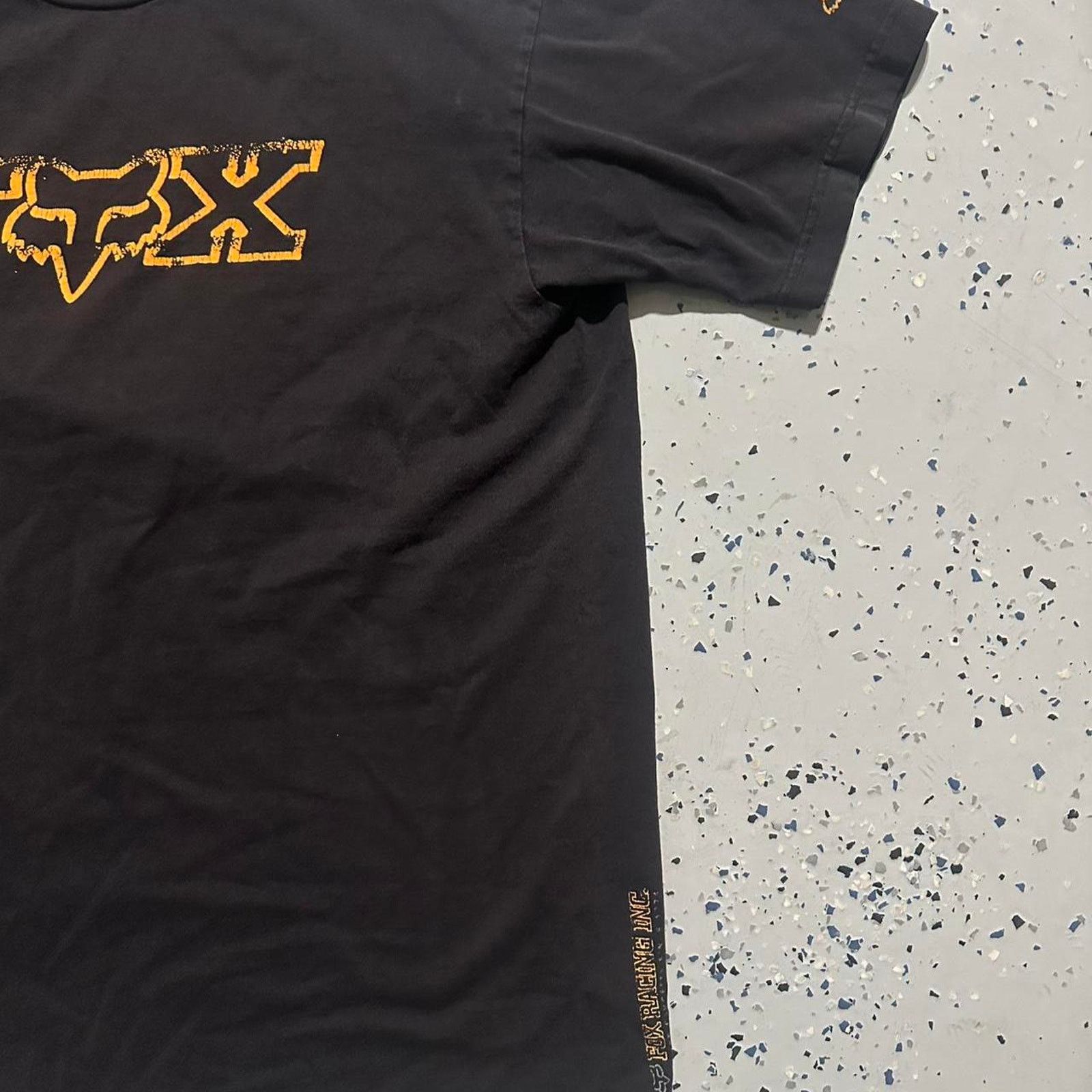 Fox Racing Vintage 00s Fox Racing Black and Orange Tee Size US L / EU 52-54 / 3 - 3 Thumbnail