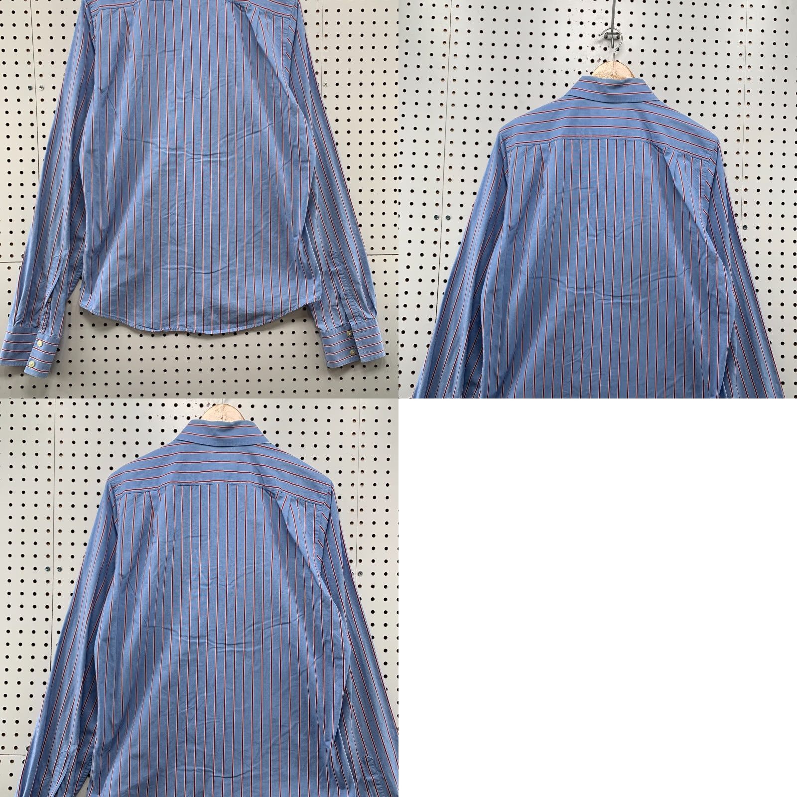 Abercrombie & Fitch Abercrombie & Fitch Button Shirt Mens Large Muscle Fit Blue Striped 22.5x30 Size US L / EU 52-54 / 3 - 11 Thumbnail